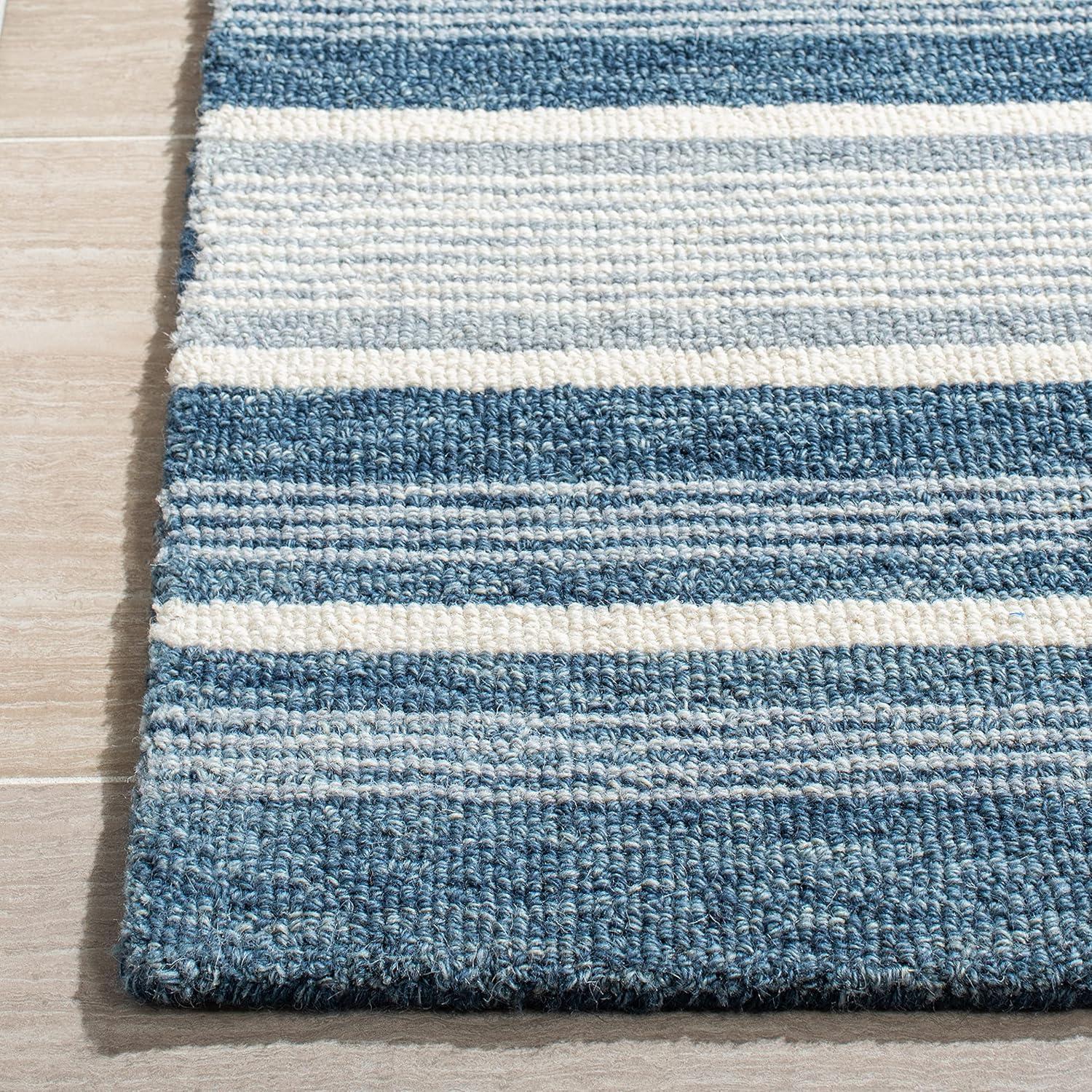 Metro MET602 Hand Tufted Indoor Area Rug - Blue/Ivory - 4'x6' - Safavieh