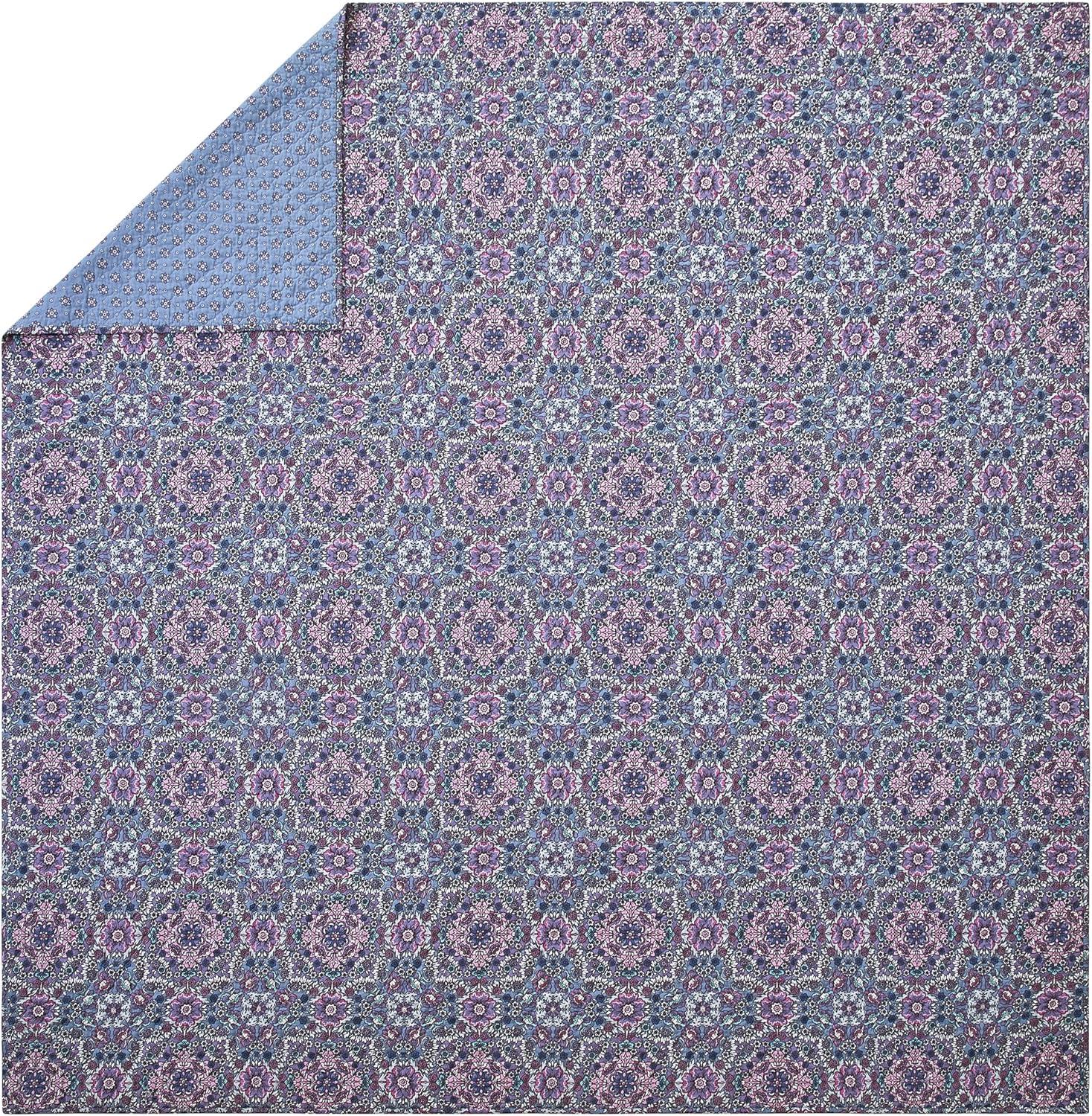 Modern Heirloom Lavender Florals 100% Cotton Purple Quilt Set