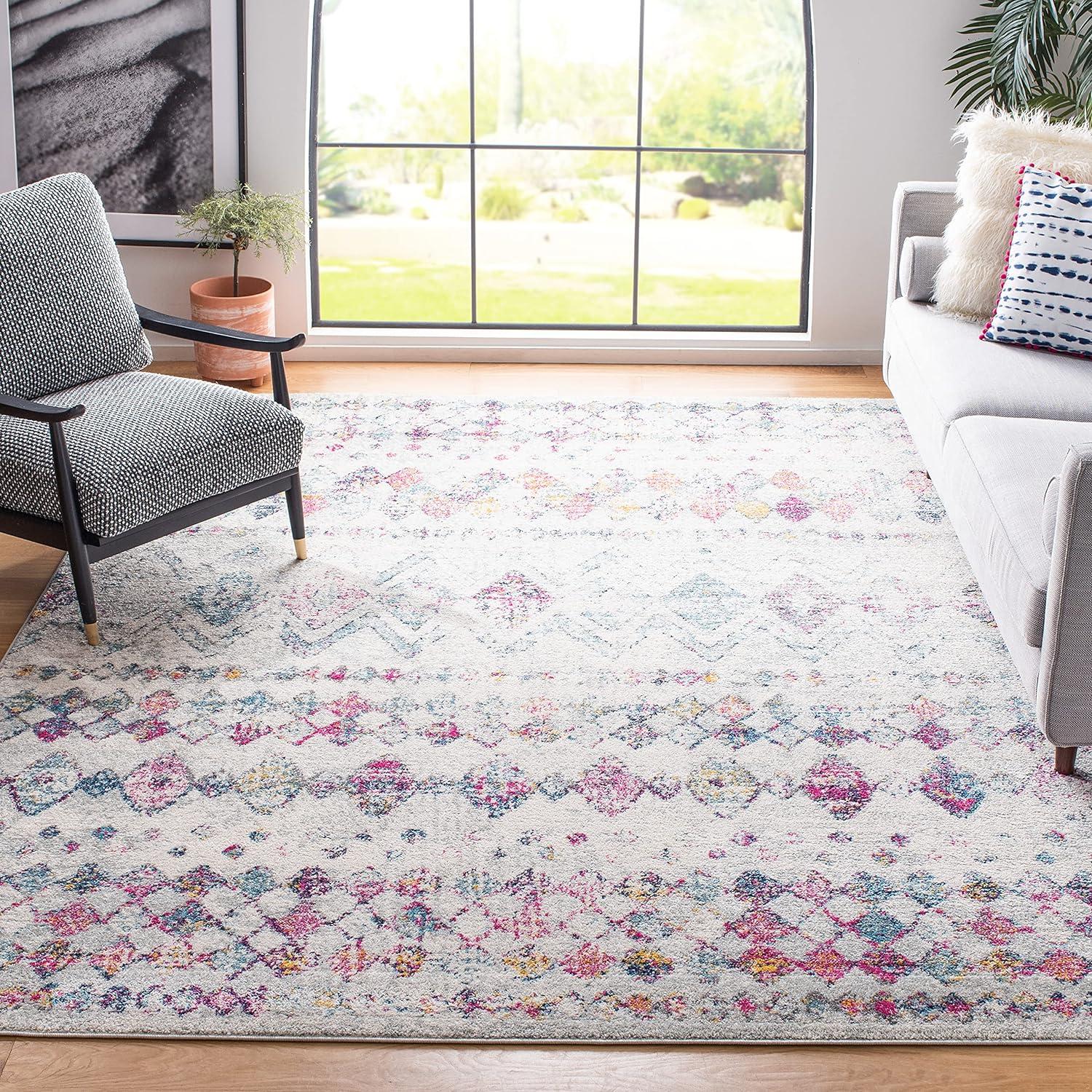 Madison 700 MAD798 Power Loomed Indoor Area Rug - Grey/Purple - 9'x12' - Safavieh