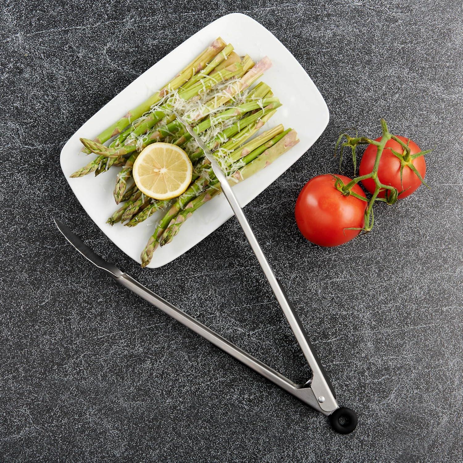 Cutlery-Pro Chef Locking Tong, Professional Quality, 18/8 Stainless Steel, 9-Inches