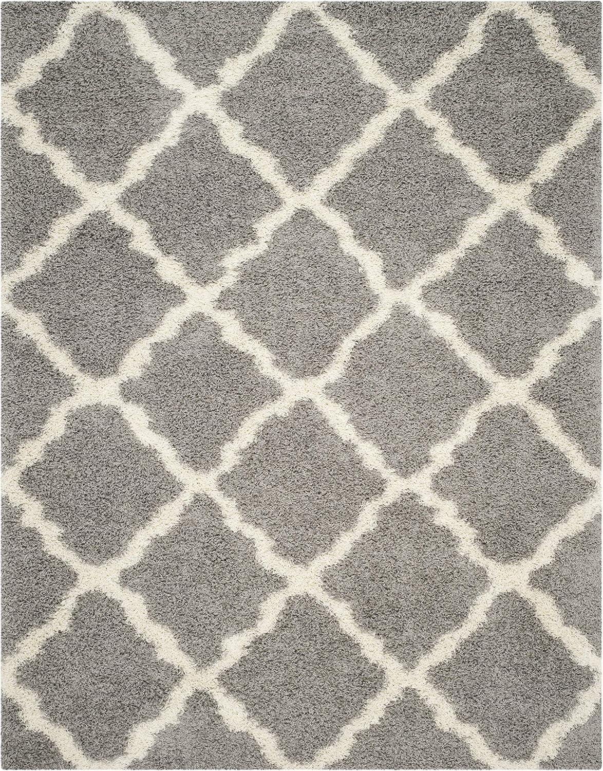 Dallas Shag SGD257 Power Loomed Indoor Area Rug - Grey/Ivory - 8'x10' - Safavieh.