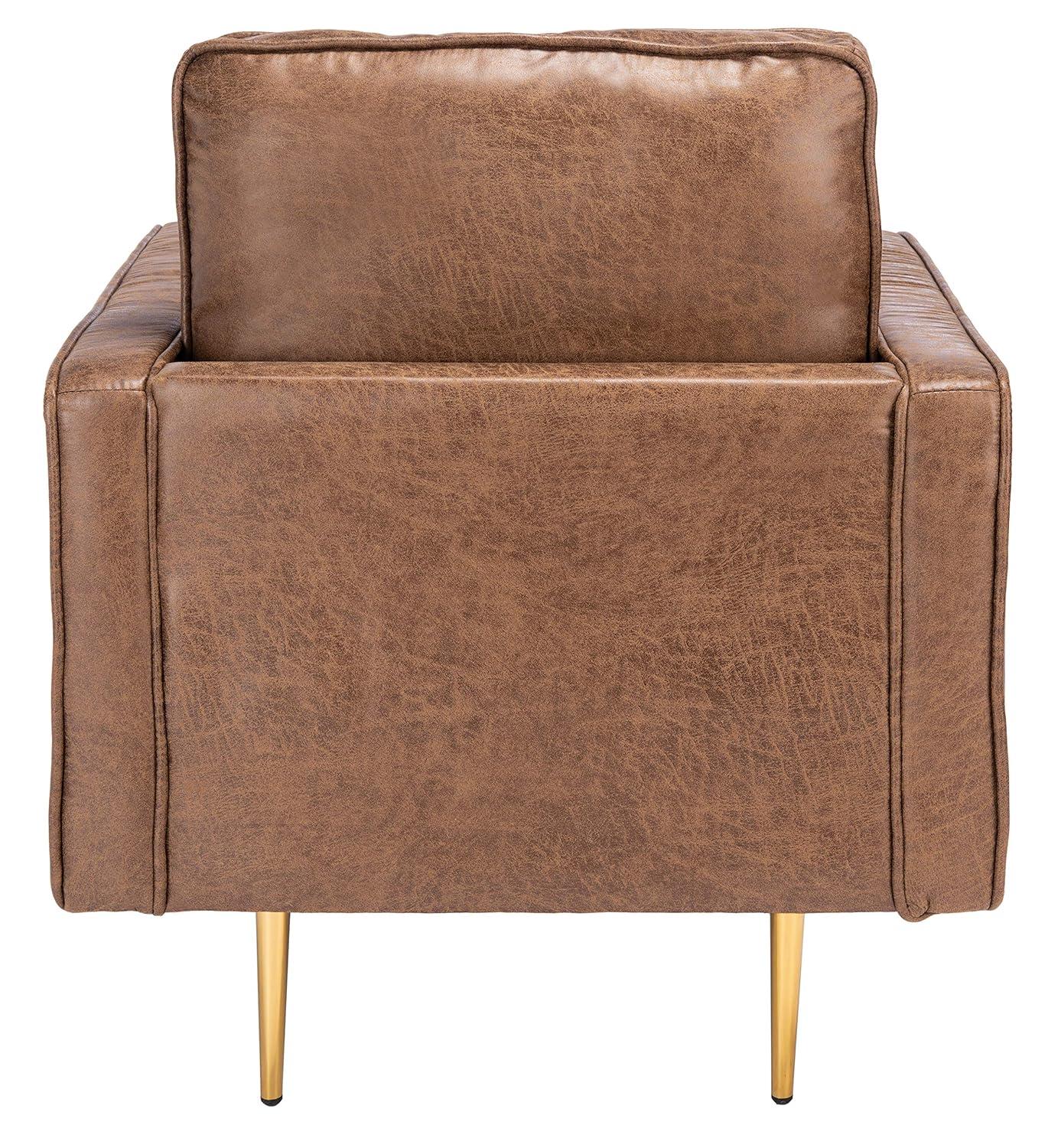 Paityn Accent Chair - ACH2000 - Brown/Gold - Safavieh