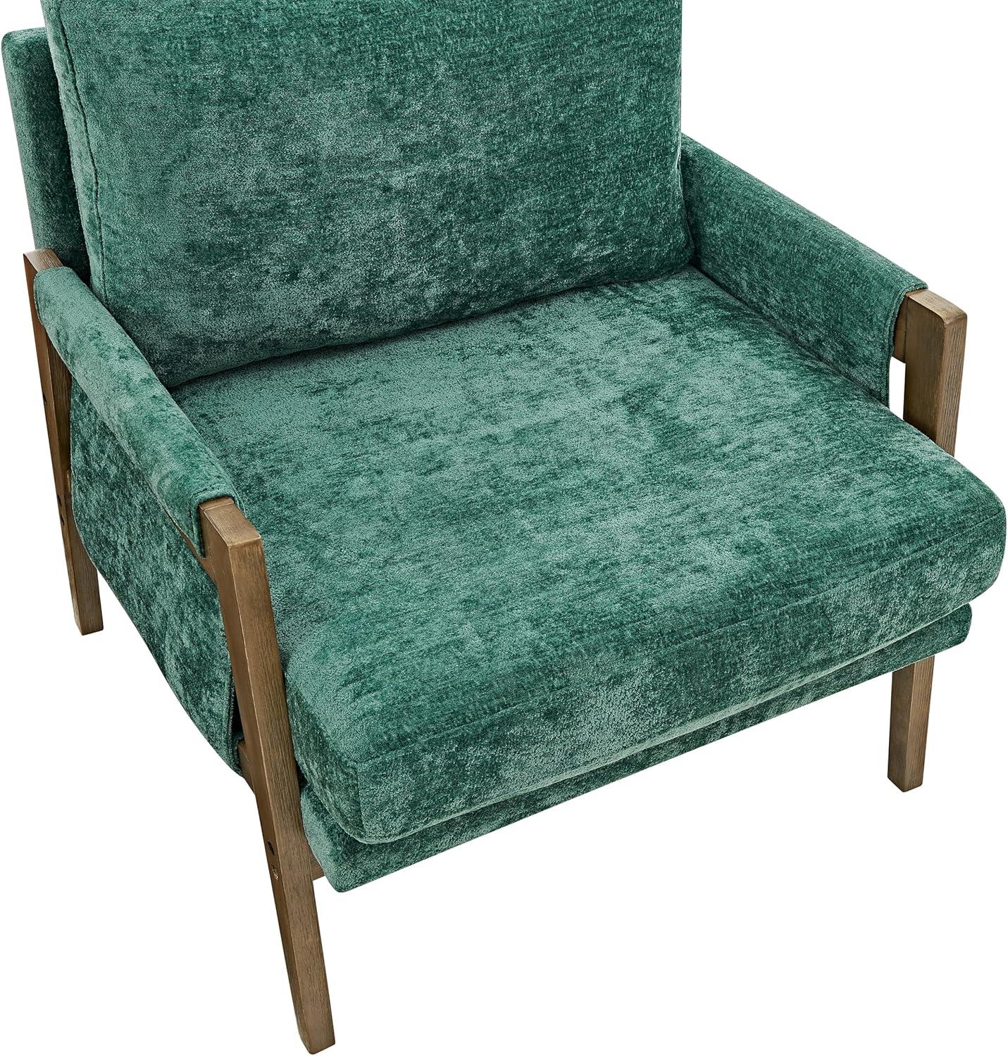 Roundhill Furniture Kelly Mid-Century Modern Velvet Accent Armchair