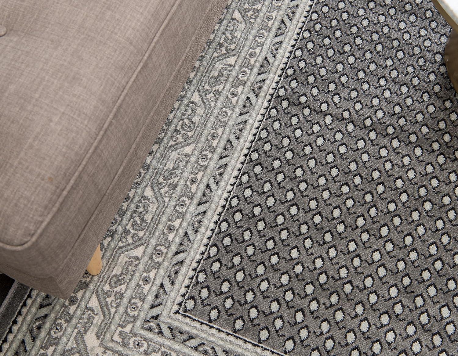 Unique Loom Williamsburg Collection Area Rug - Allover (7' 10" x 10' Rectangle Gray/Black)