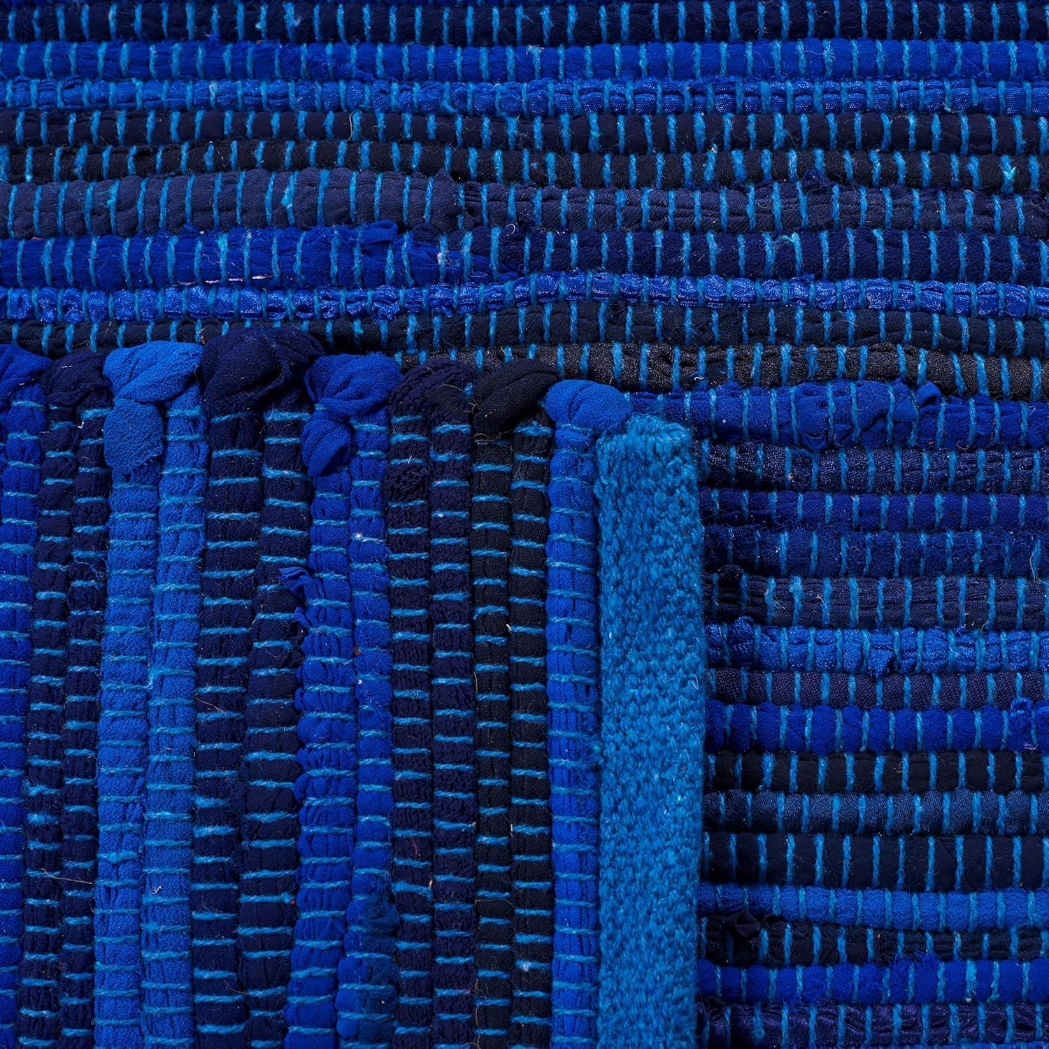 Rag Rug RAR130 Hand Woven Indoor Accent Rug - Blue/Multi - 2'x3' - Safavieh.