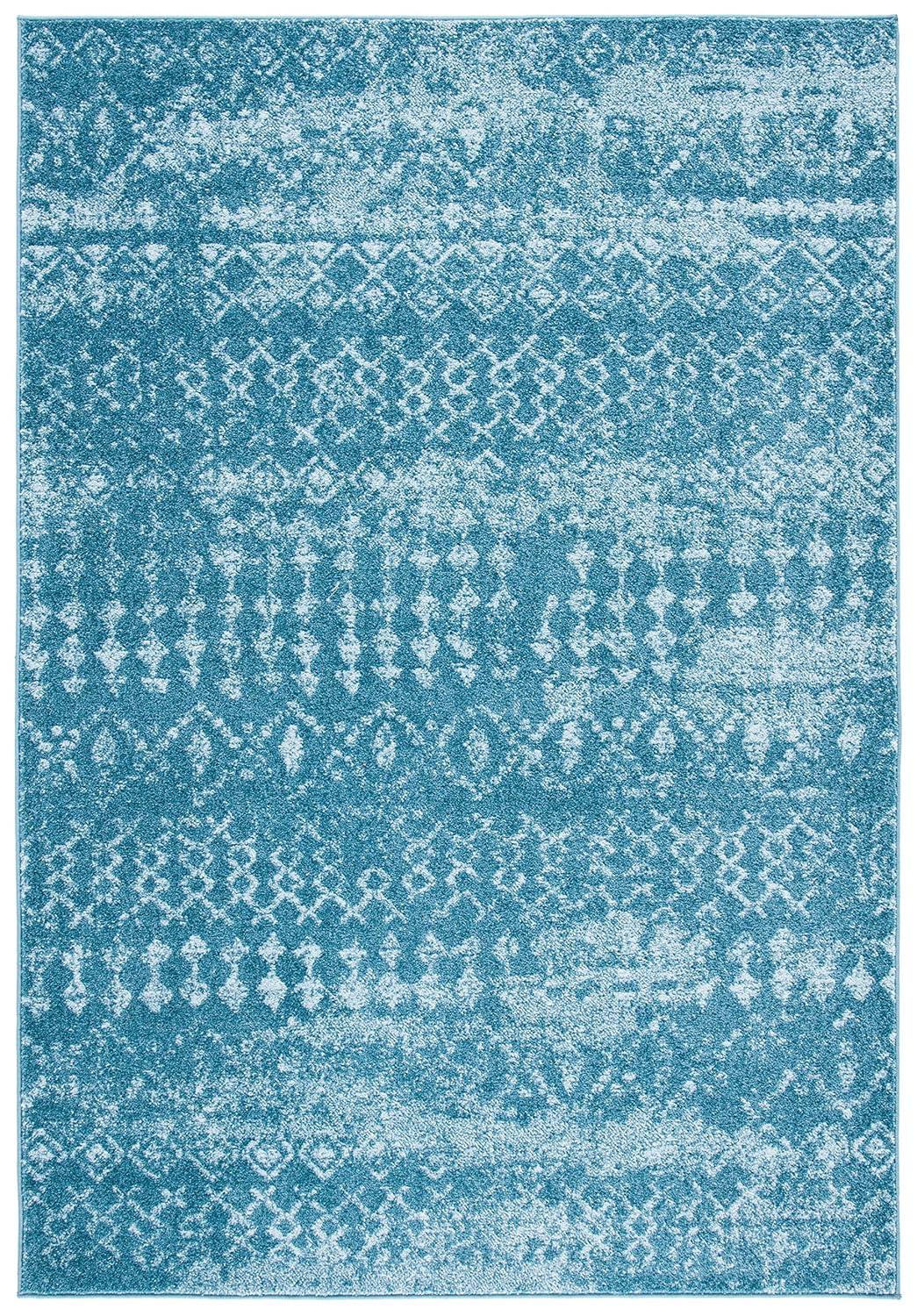 Tulum TUL240 Power Loomed Indoor Area Rug - Turquoise/Blue - 5'3"x7'6" - Safavieh