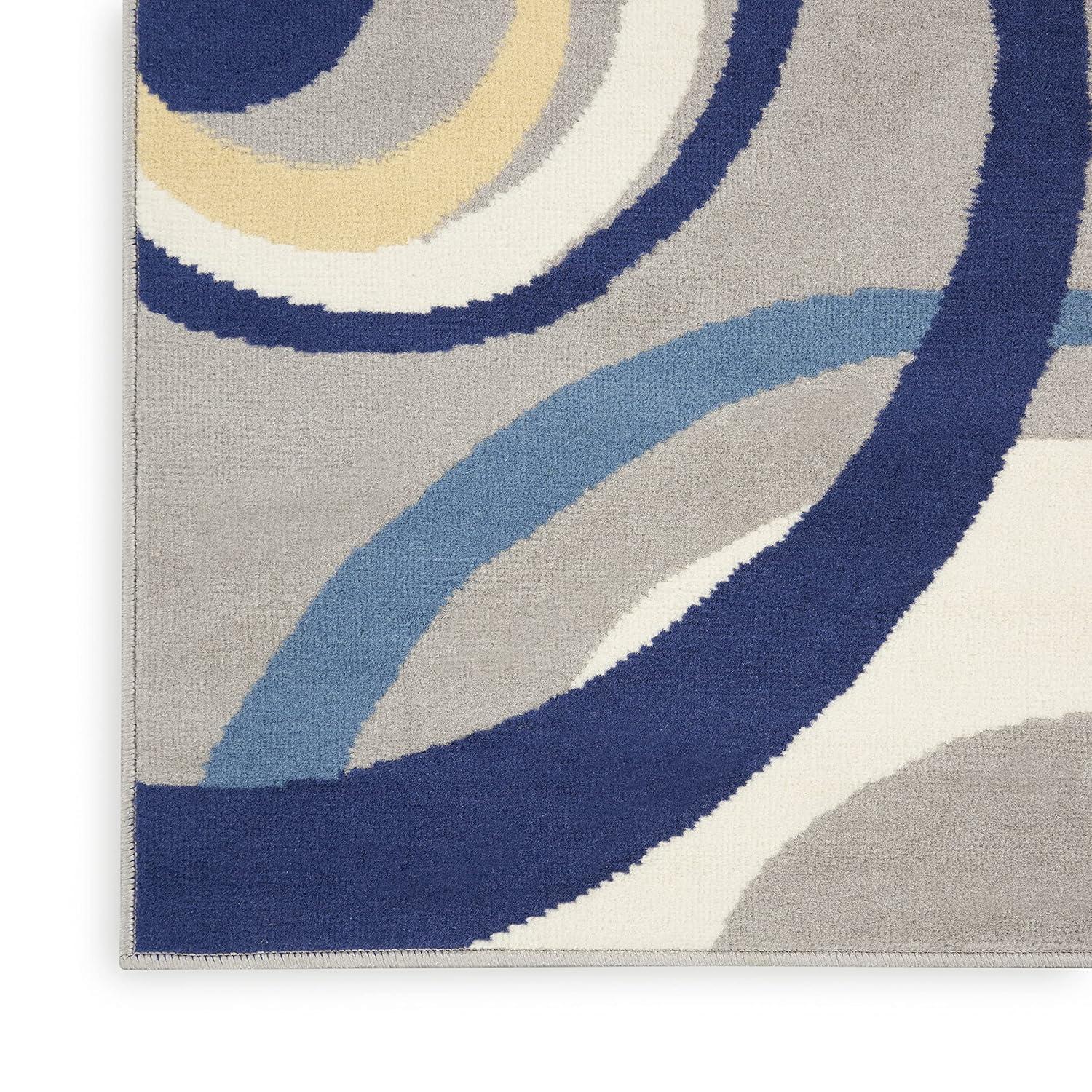 Nourison Grafix GRF21 Indoor only Area Rug - Grey 3' x 5'