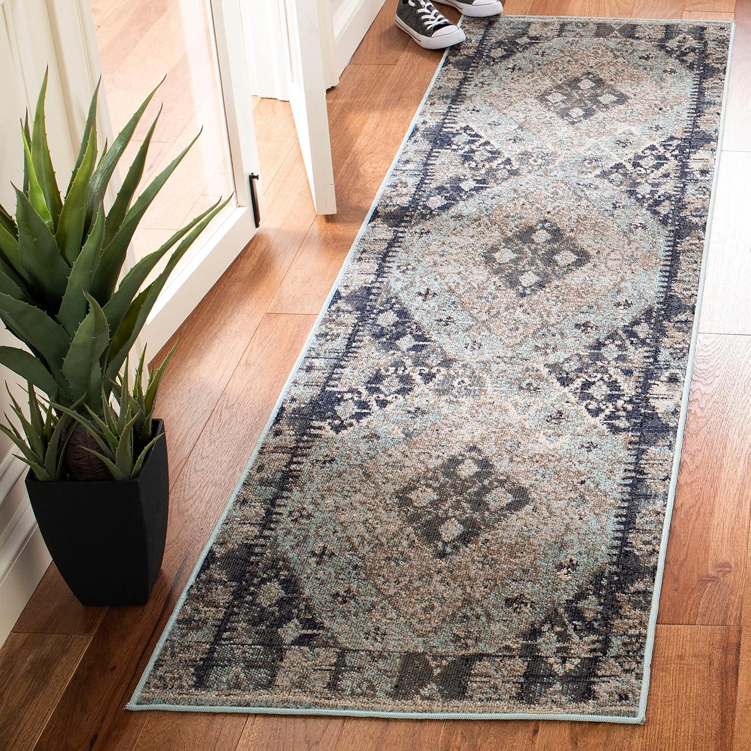 Montage MTG236 Power Loomed Indoor/Outdoor Area Rug - Rust/Multi - 8'x10' - Safavieh.