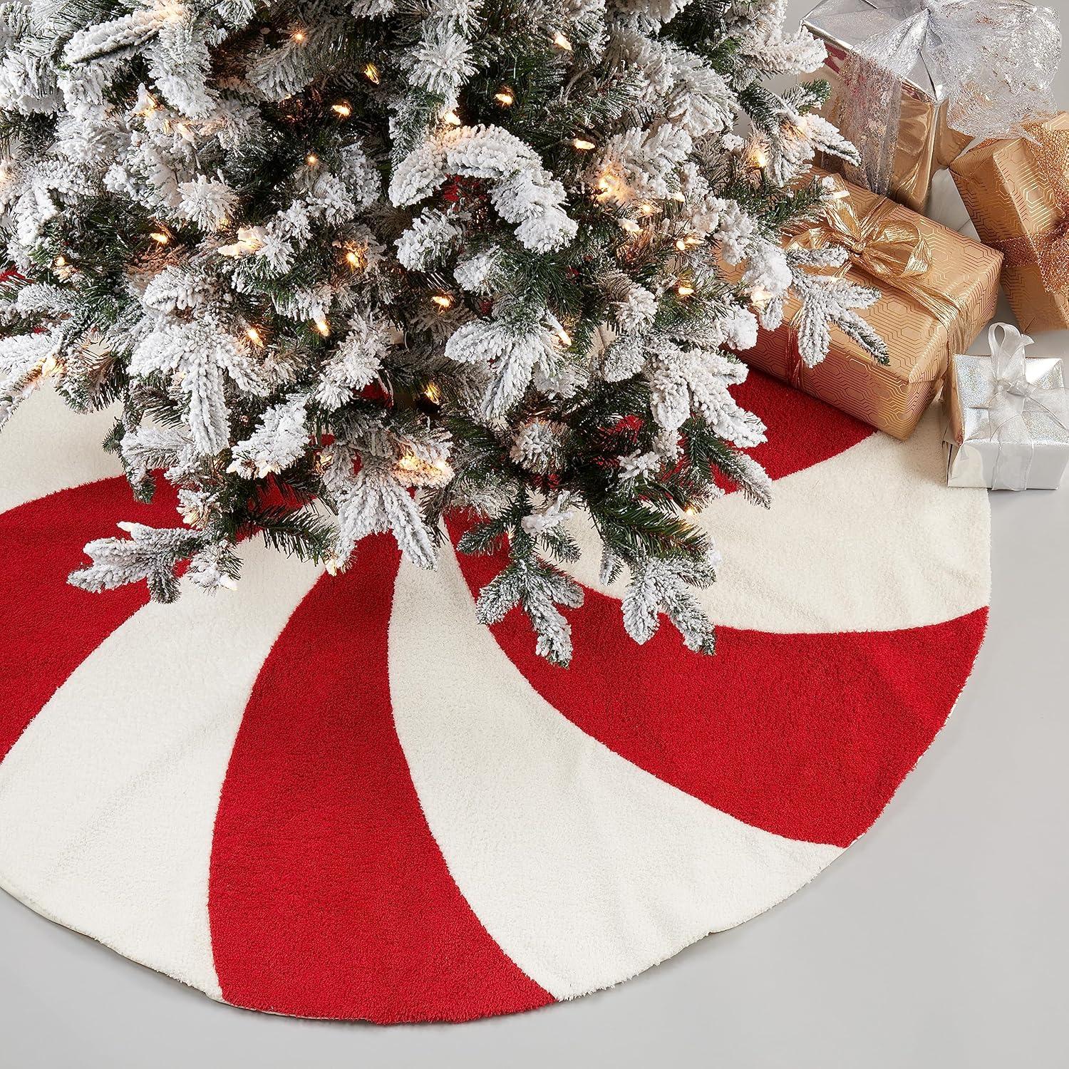 Saro Merry and Bright Candy Cane Tree Skirts