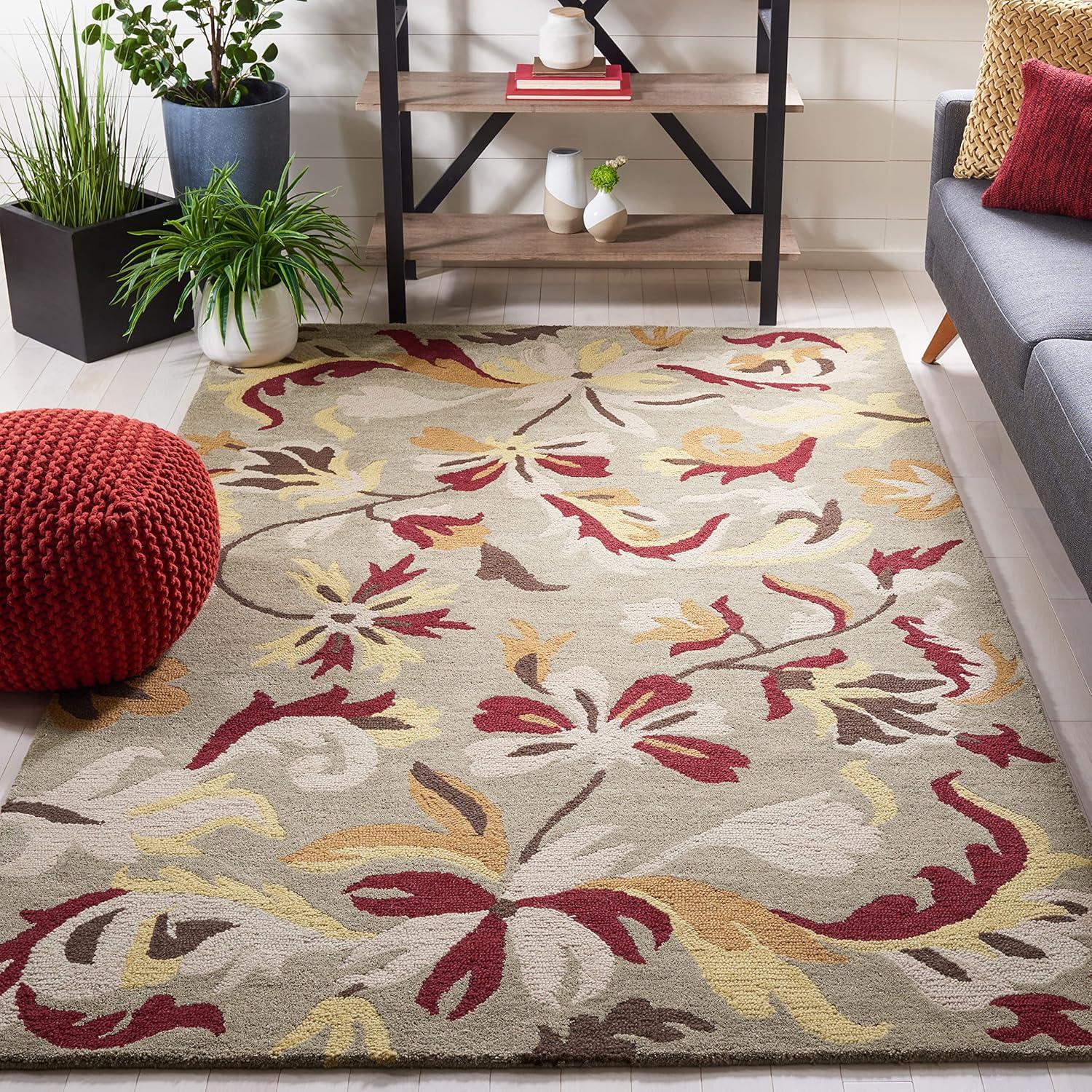 Jardin JAR459 Hand Tufted Area Rug - Sage/Multi - 5'x8' - Safavieh.