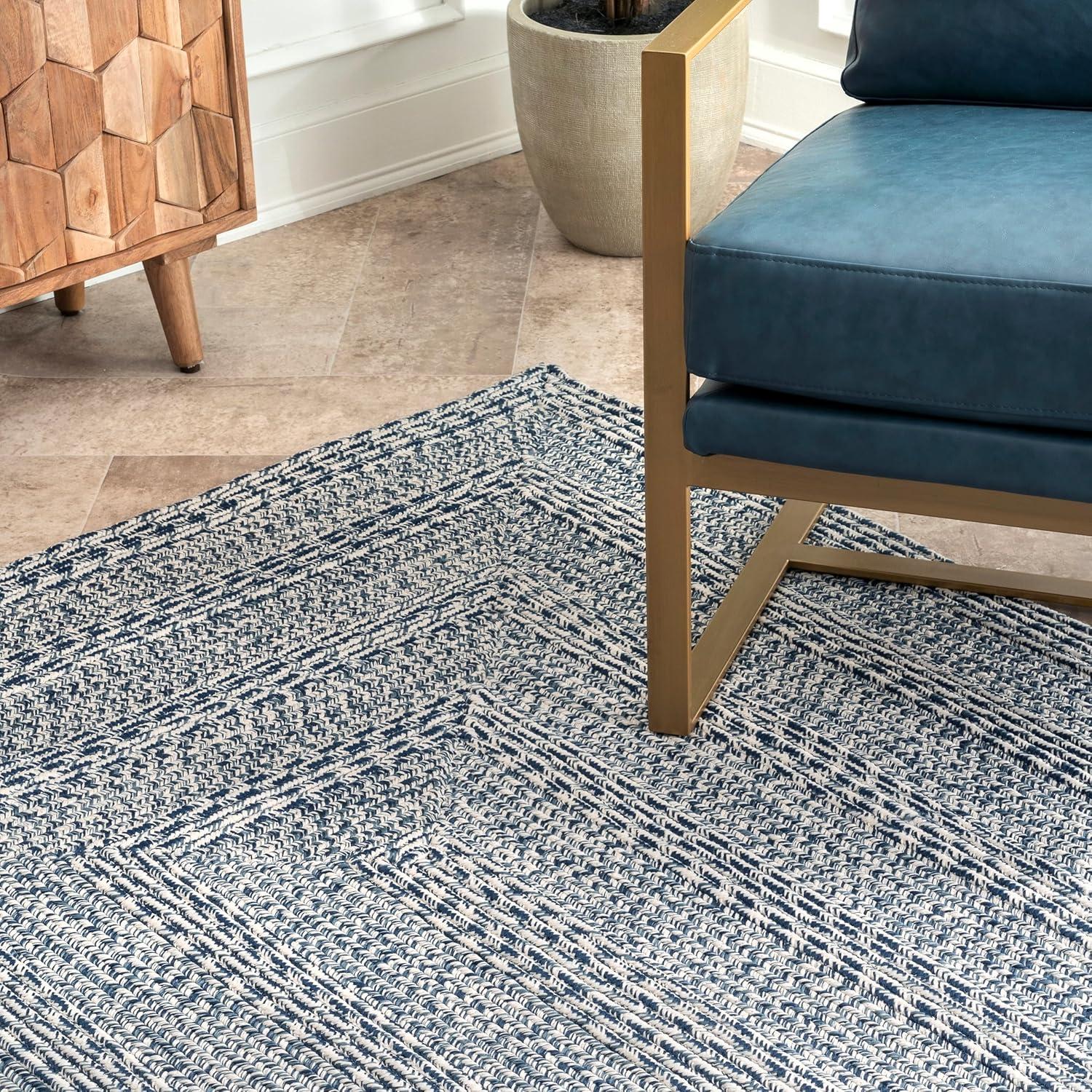 Nuloom Rowan Solid Oval 8x10 Indoor/Outdoor Area Rug for Living Room Patio Deck Front Porch Kitchen, Ivory