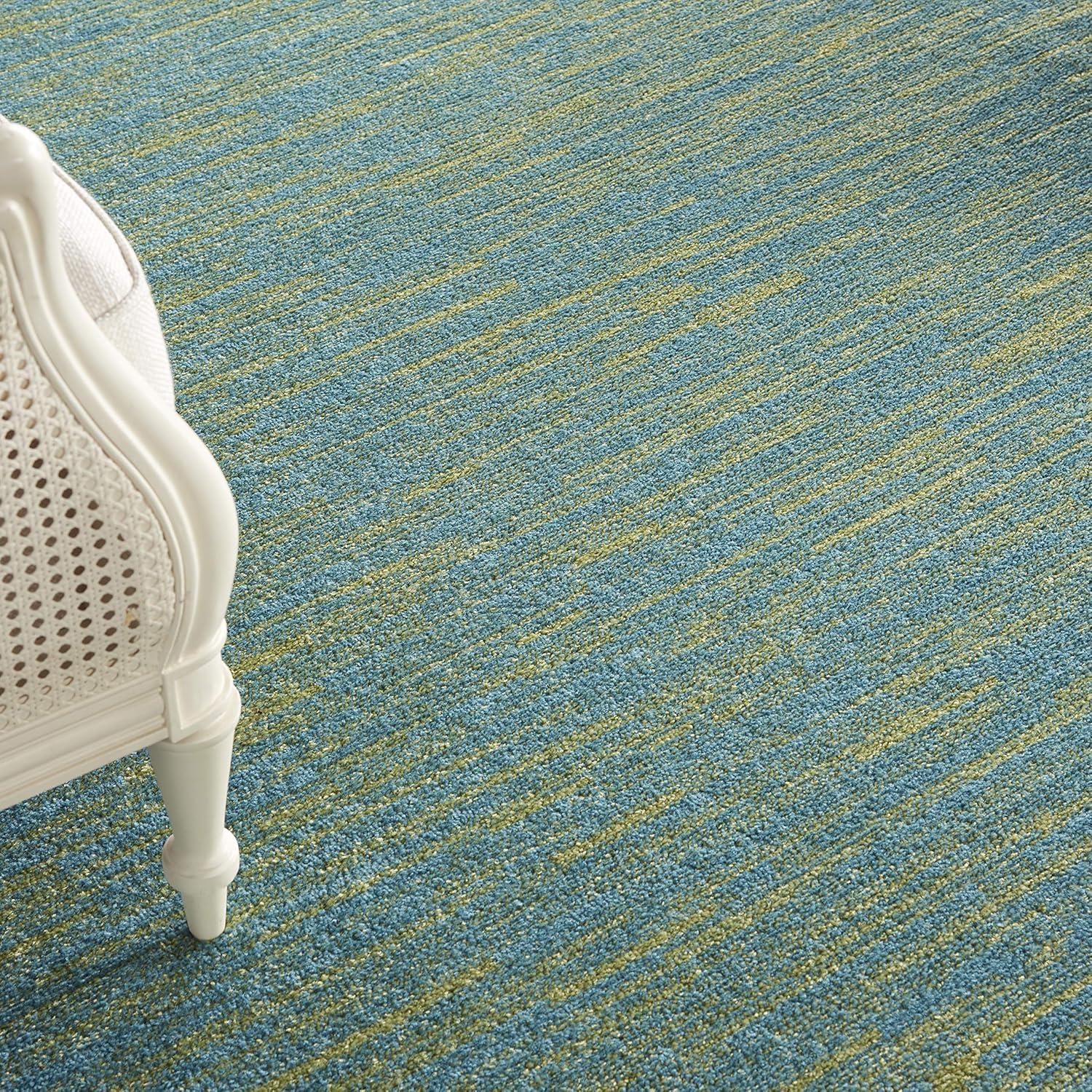 Nourison Nourison Essentials NRE01 Indoor/outdoor Area Rug - Blue Green 8' x 10'