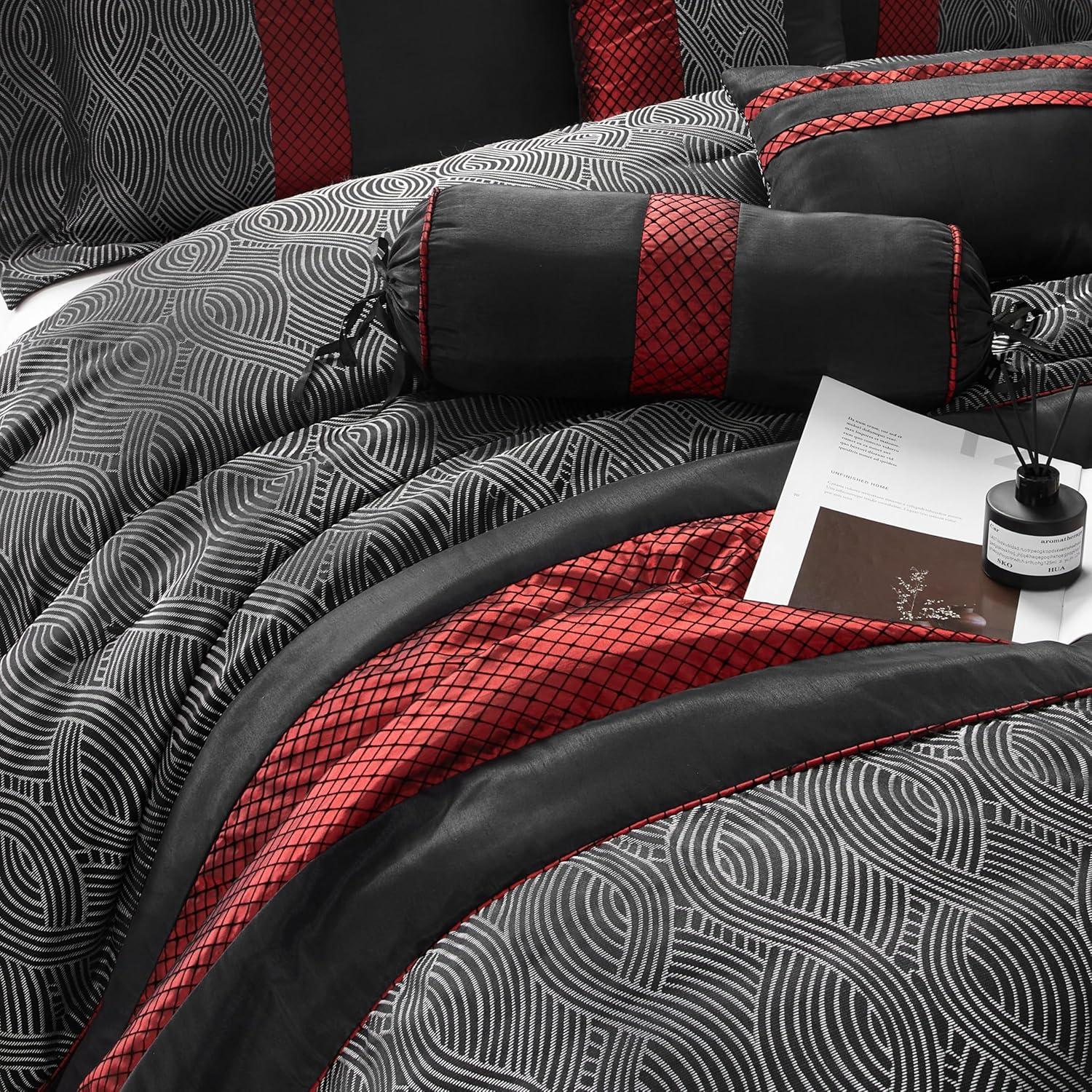 Nanshing America, Inc Kath 7 Piece Microfiber Modern & Contemporary Comforter Set