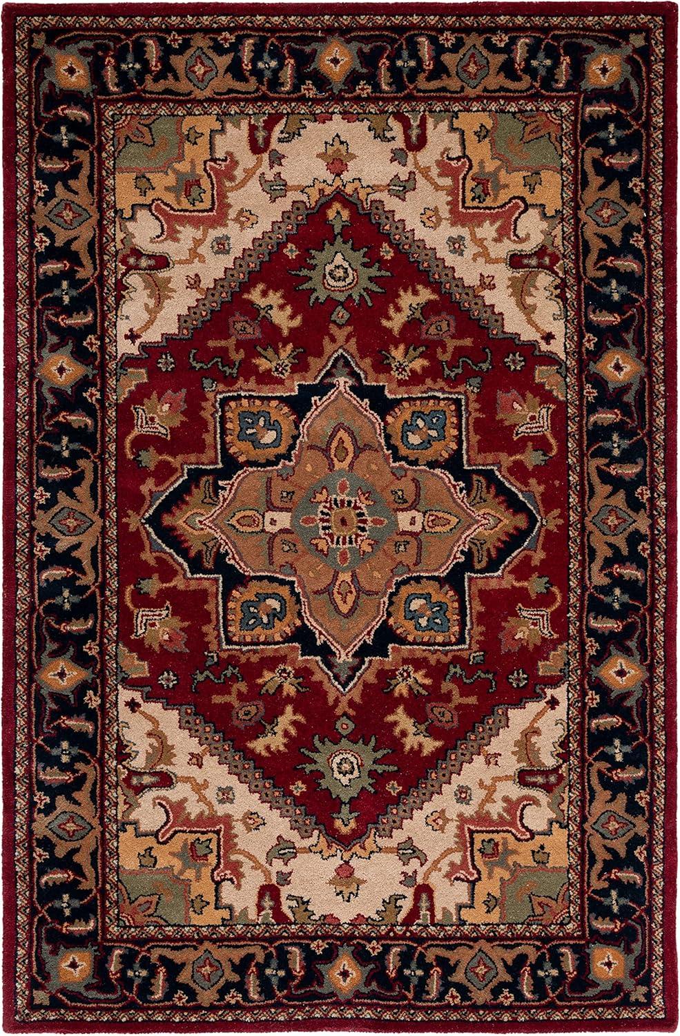 Heritage HG625 Handmade Area Rug - 5'x8' - Red - Safavieh