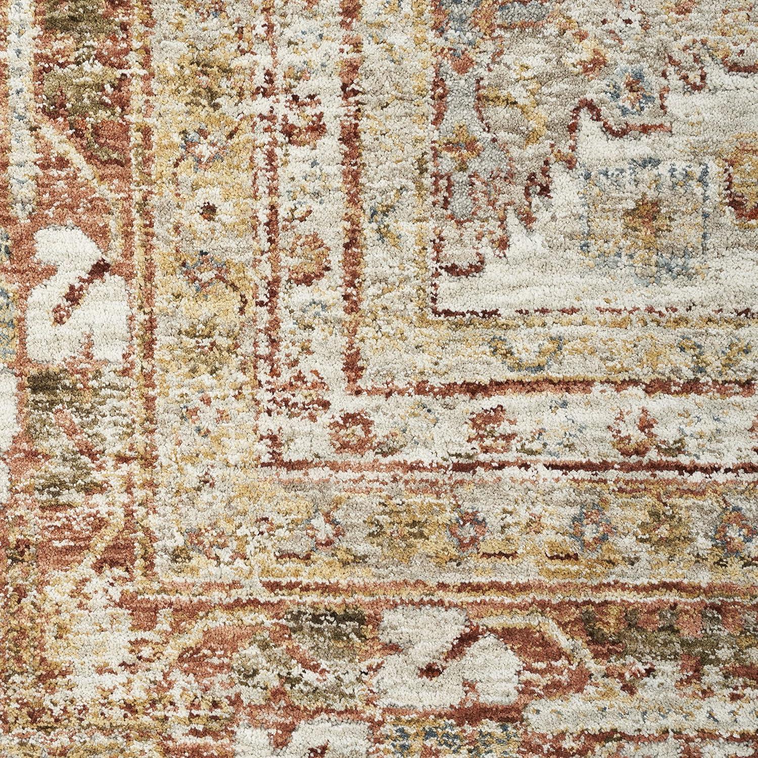 Petra Beige and Ivory Synthetic Persian Area Rug