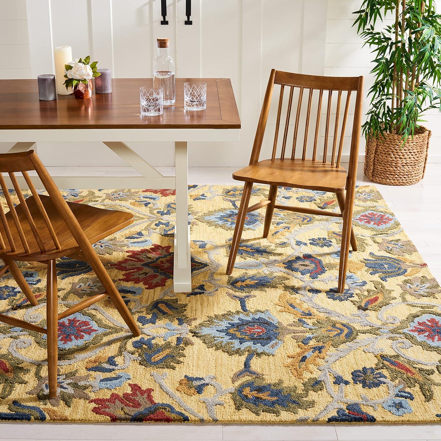 Blossom BLM402 Hand Tufted Area Rug - Red/Multi - 8'x10' - Safavieh.