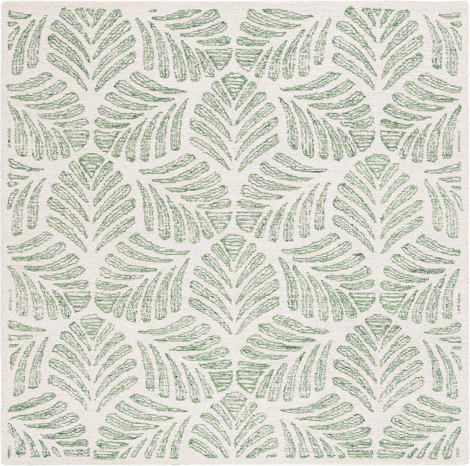 Martha Stewart Jardin - MSR3529 - Indoor Hand Tufted Area Rugs - Ivory/Green - 6'x6'