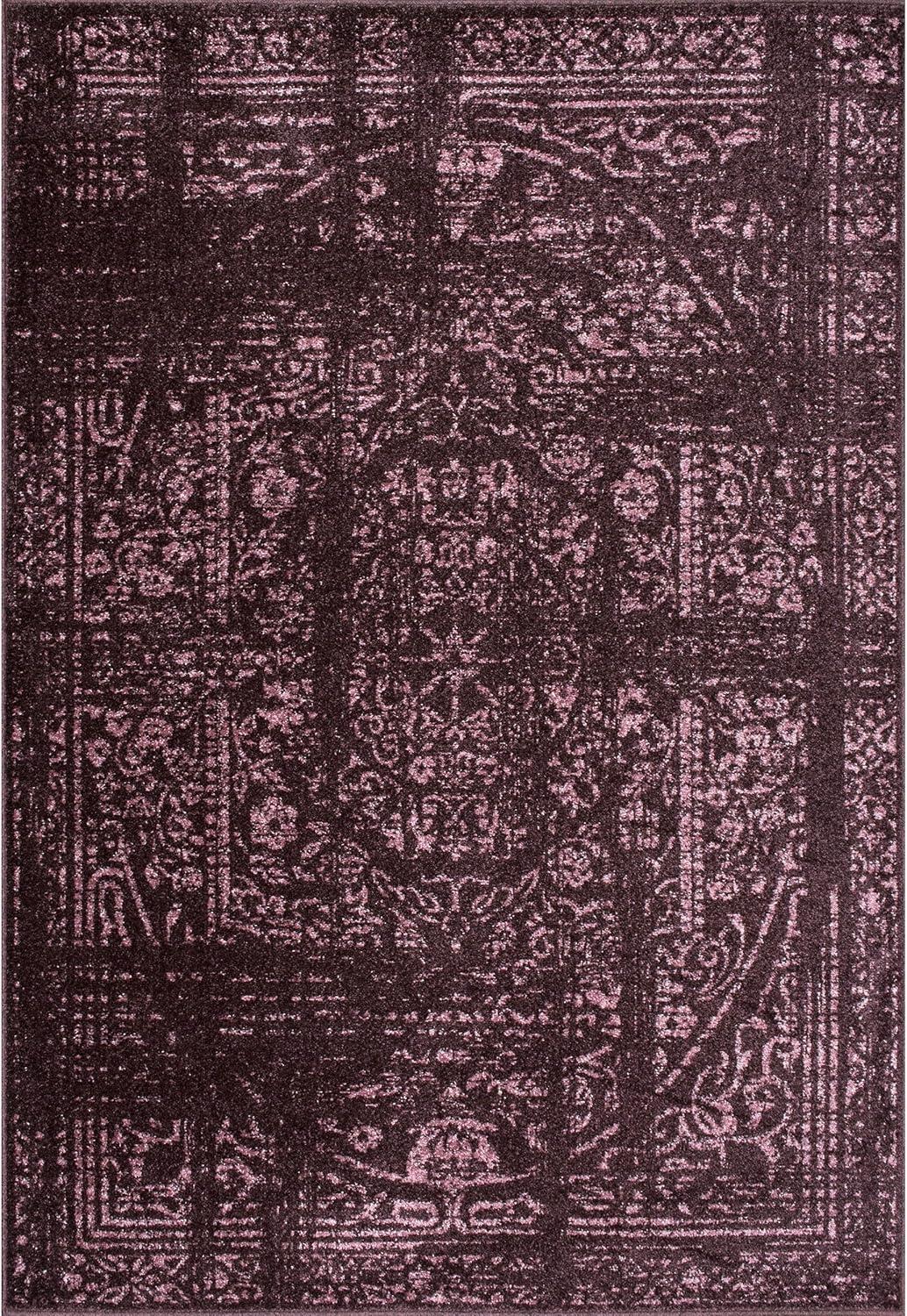 Nuloom Arlena Oriental/Persian 8x10 Indoor Area Rug for Living Room Bedroom Dining Room Kitchen, Burgundy/Pink