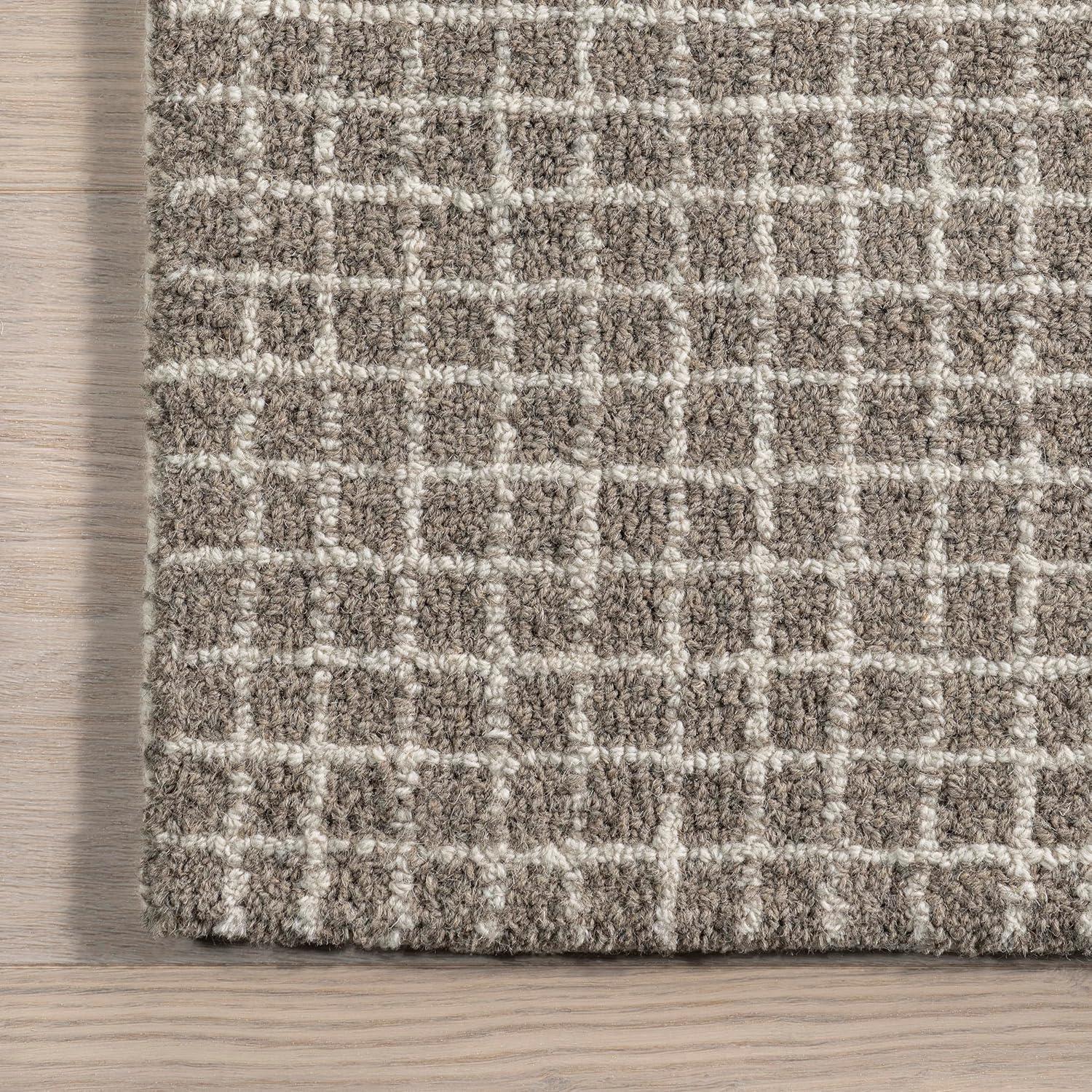 Katasha Checked Wool Area Rug