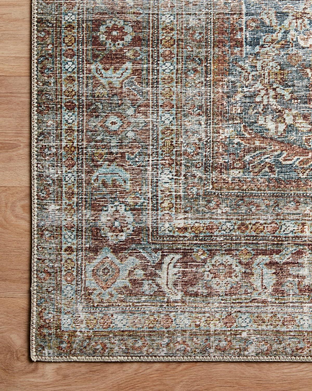Chris Loves Julia x Loloi Jules Oriental Lagoon/Brick Area Rug