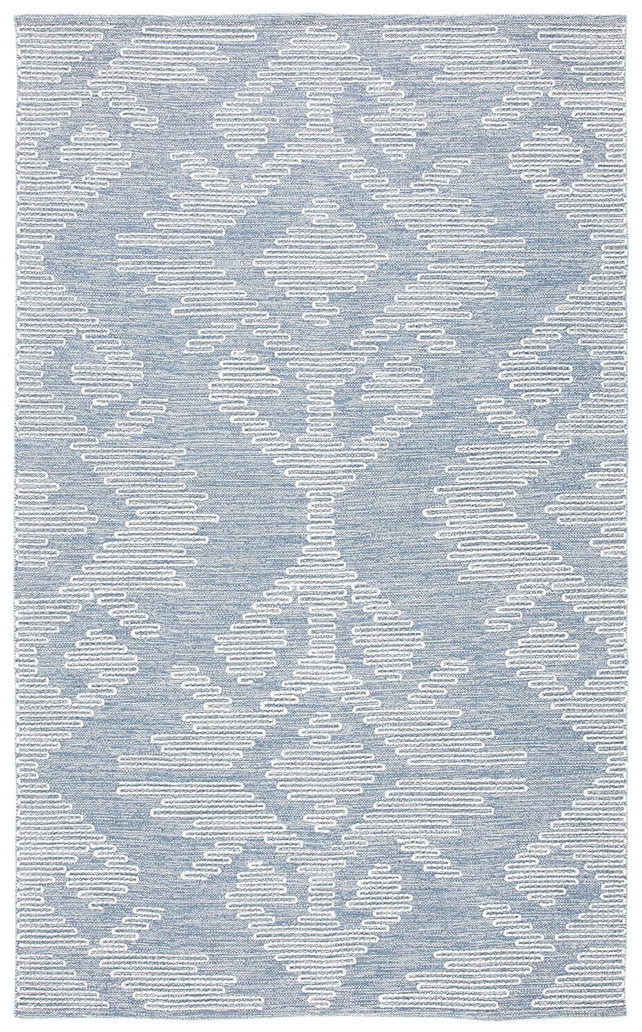 Kilim KLM853 Hand Woven Area Rug - Blue/Ivory - 5'x8' - Safavieh.