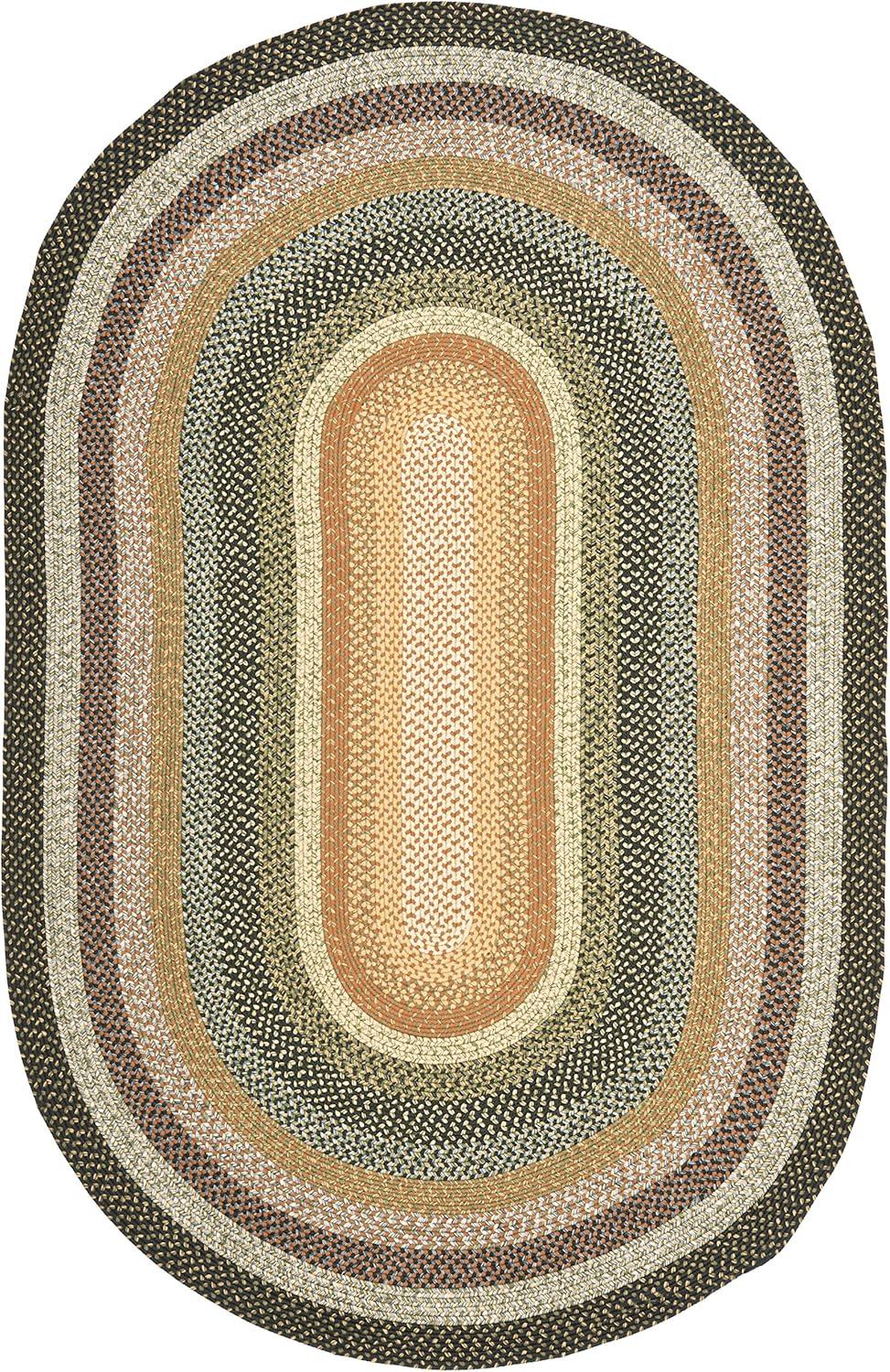 Braided BRD308 Hand Woven Area Rug - Multi - 4'x6' Oval - Safavieh.