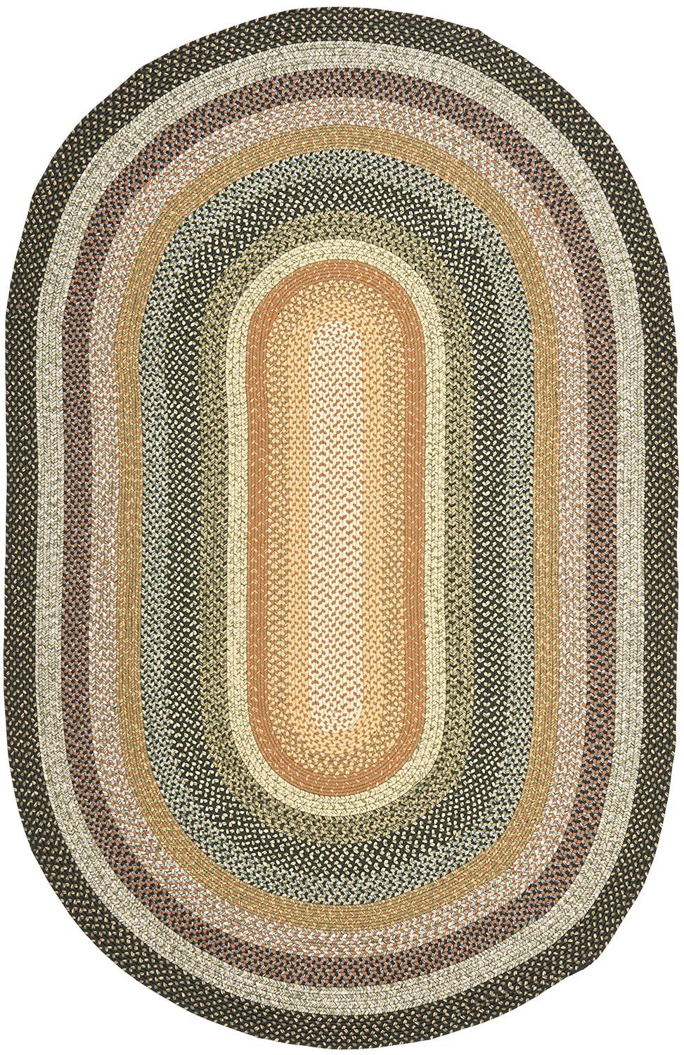 Braided BRD308 Hand Woven Area Rug - Multi - 4'x6' Oval - Safavieh.