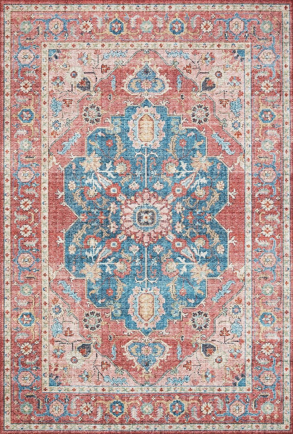 Loloi II Skye Oriental Brick / Ocean Area Rug