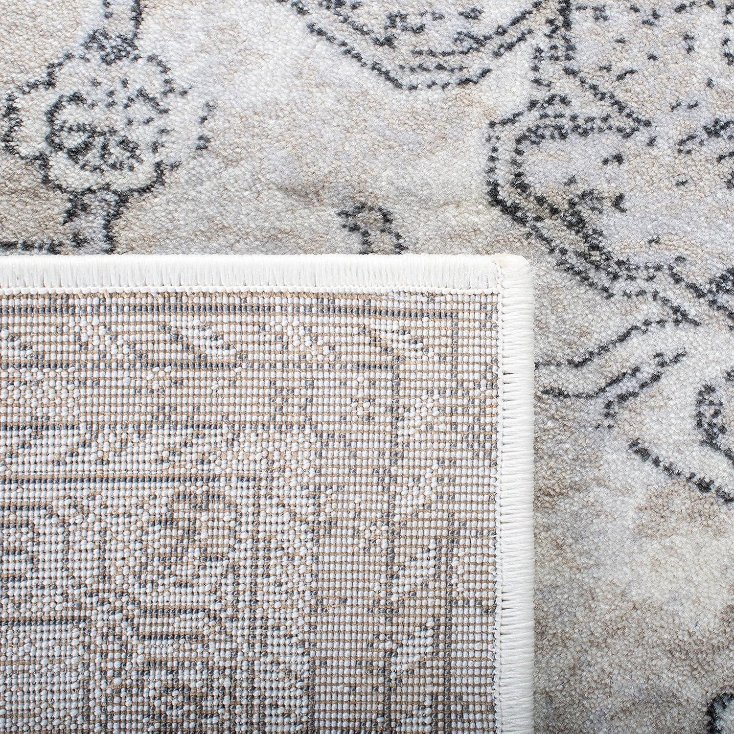 Carnegie CNG662 Power Loomed Area Rug - Ivory/Grey - 8'x10' - Safavieh.