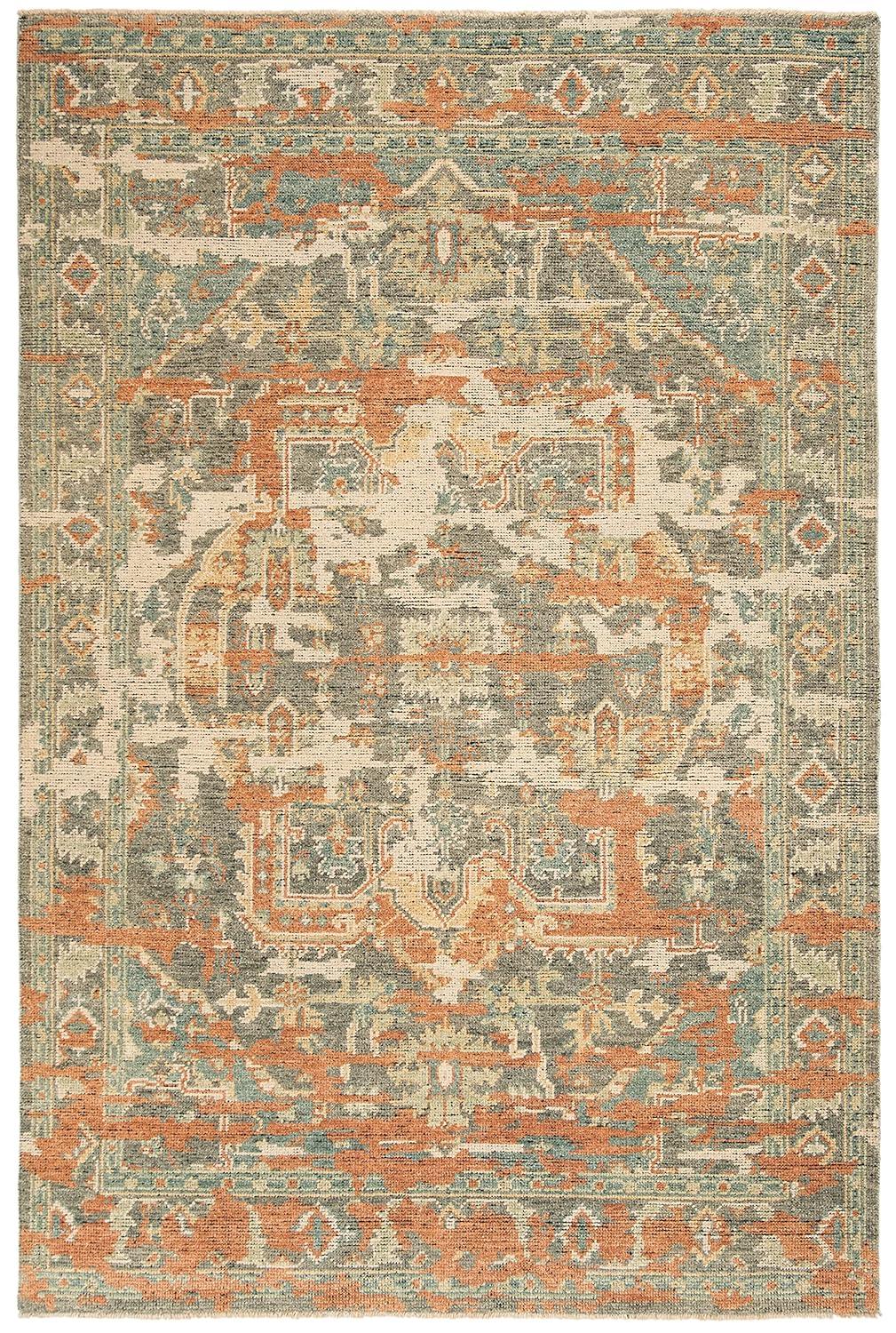 Izmir IZM101 Hand Knotted Area Rug - Rust/Taupe - 8'x10' - Safavieh