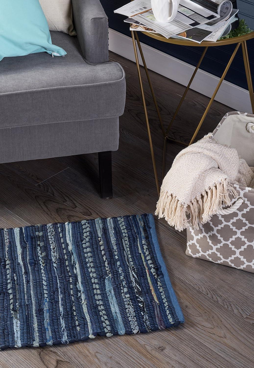 Design Imports Multicolor Chindi - Nautical Blue - 4 X 6 Ft