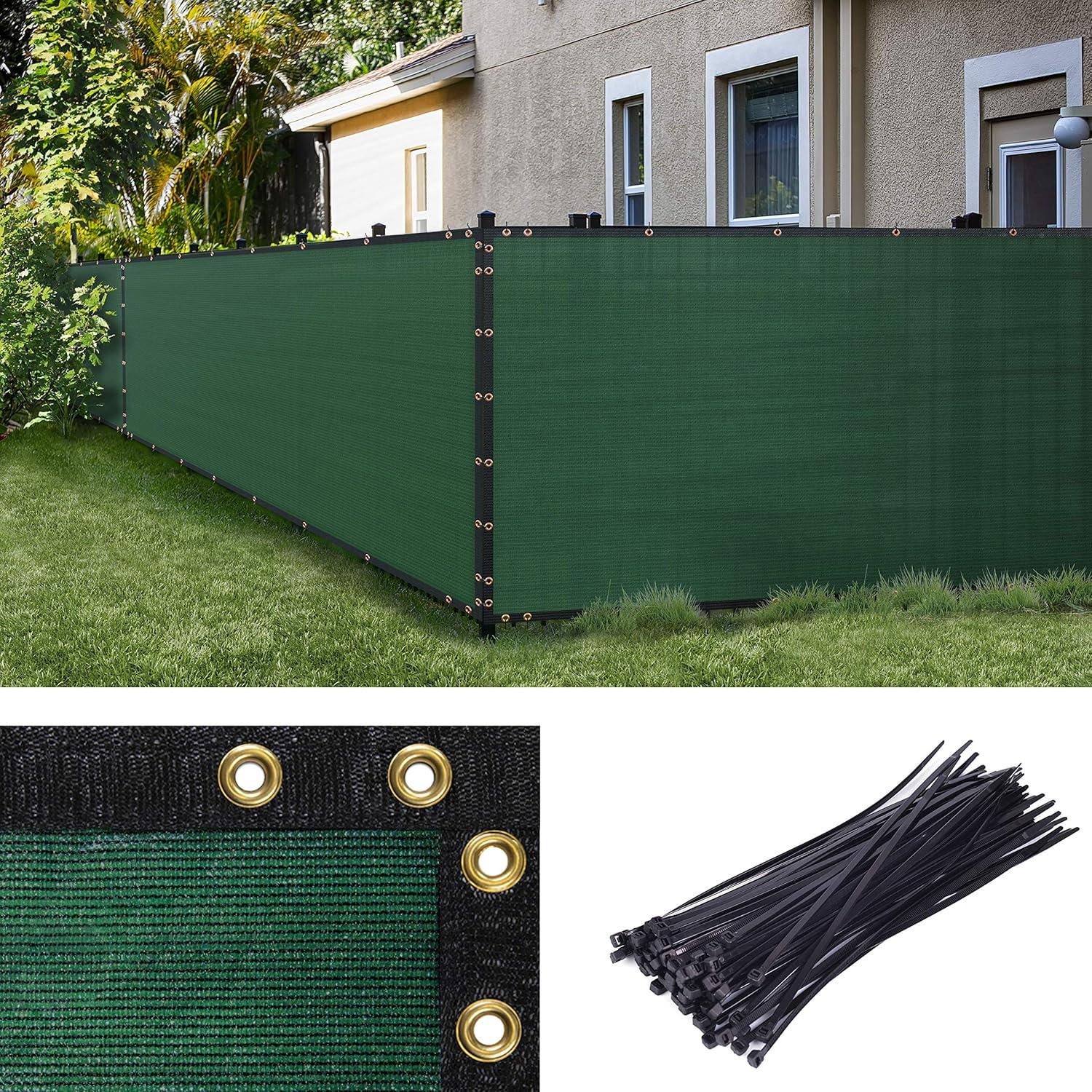 Amgo Amgo Fence Privacy Screen Heavy Duty Windscreen with Bindings & Grommets
