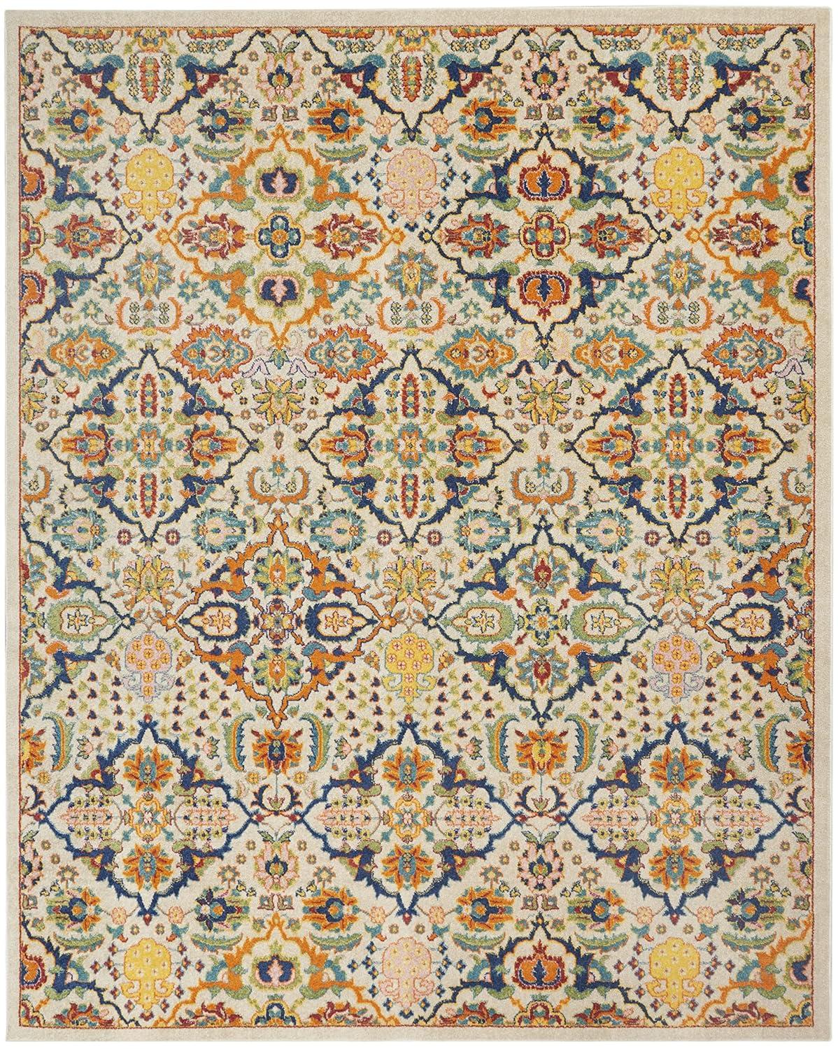 Nourison Allur Boho Indoor Area Rug Ivory Multicolor 7' x 10'