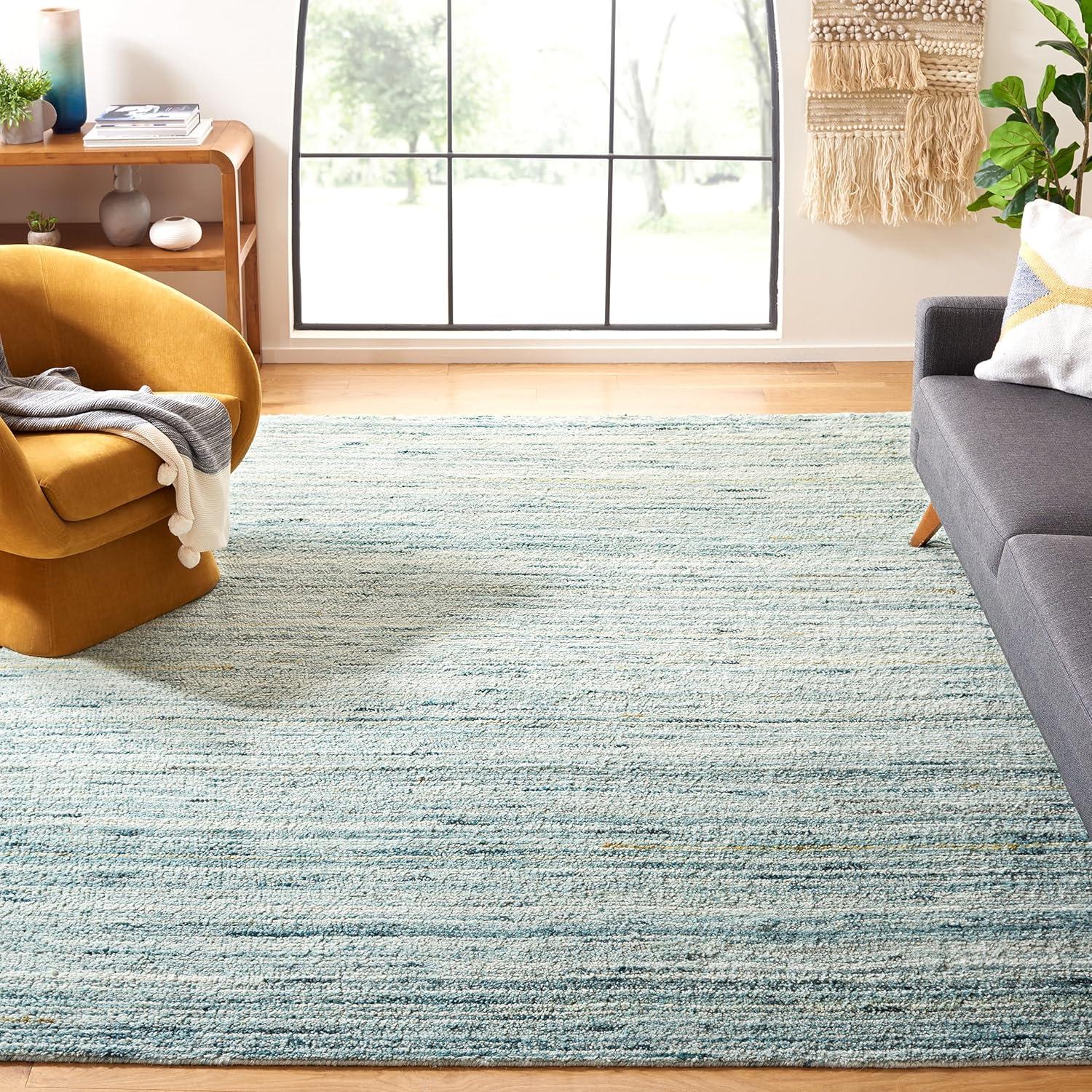 Casablanca CSB792 Hand Woven Indoor Area Rug - Turquoise/Ivory - 8'x10' - Safavieh