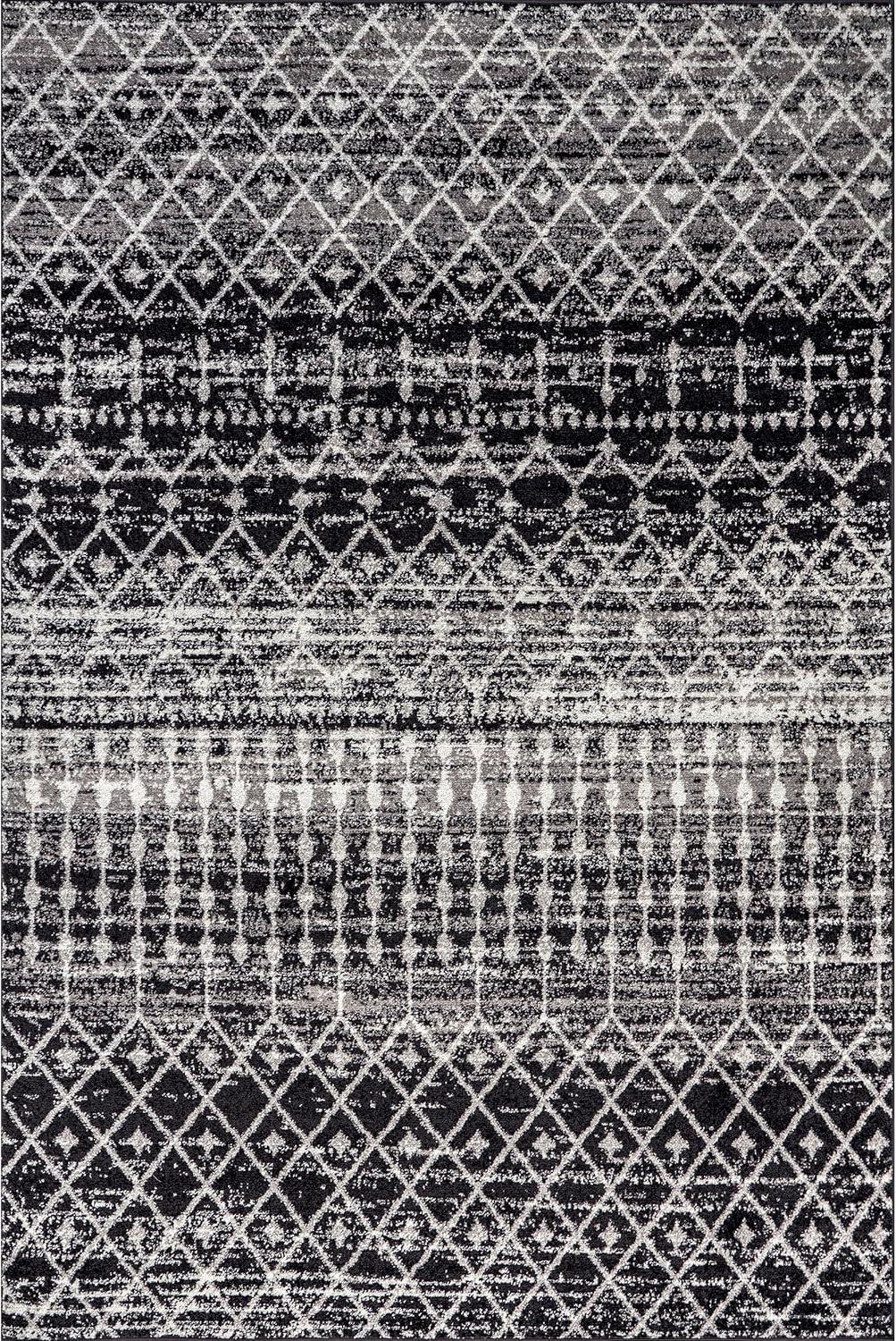 nuLOOM Moroccan Blythe Area Rug, 6' 7" x 9', Black