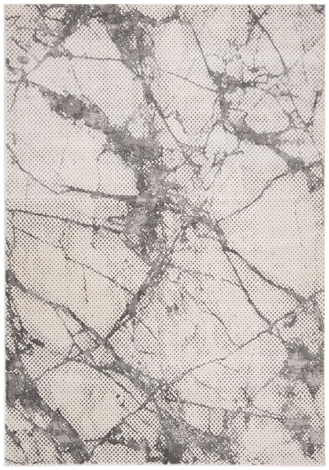 Lurex LUR187 Power Loomed Area Rug - Ivory/Grey - 5'3"x7'6" - Safavieh