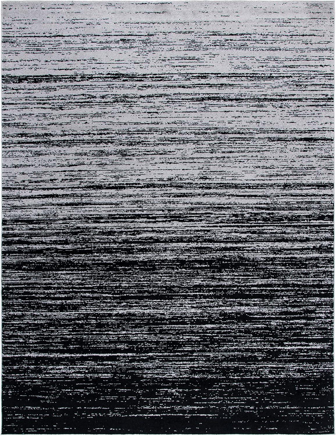Adirondack ADR113 Machine Made Indoor Area Rug - Silver/Black - 10'x14' - Safavieh