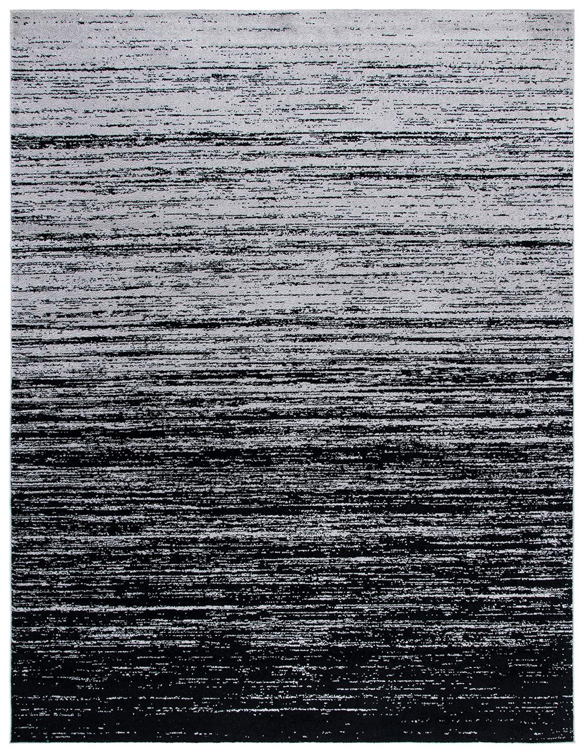 Adirondack ADR113 Machine Made Indoor Area Rug - Silver/Black - 9'x12' - Safavieh
