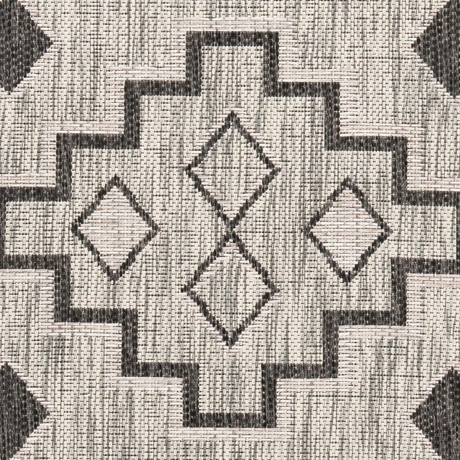 Courtyard CY8533 Power Loomed Indoor/Outdoor Accent Rug - Grey/Black - 2'x3'7" - Safavieh.