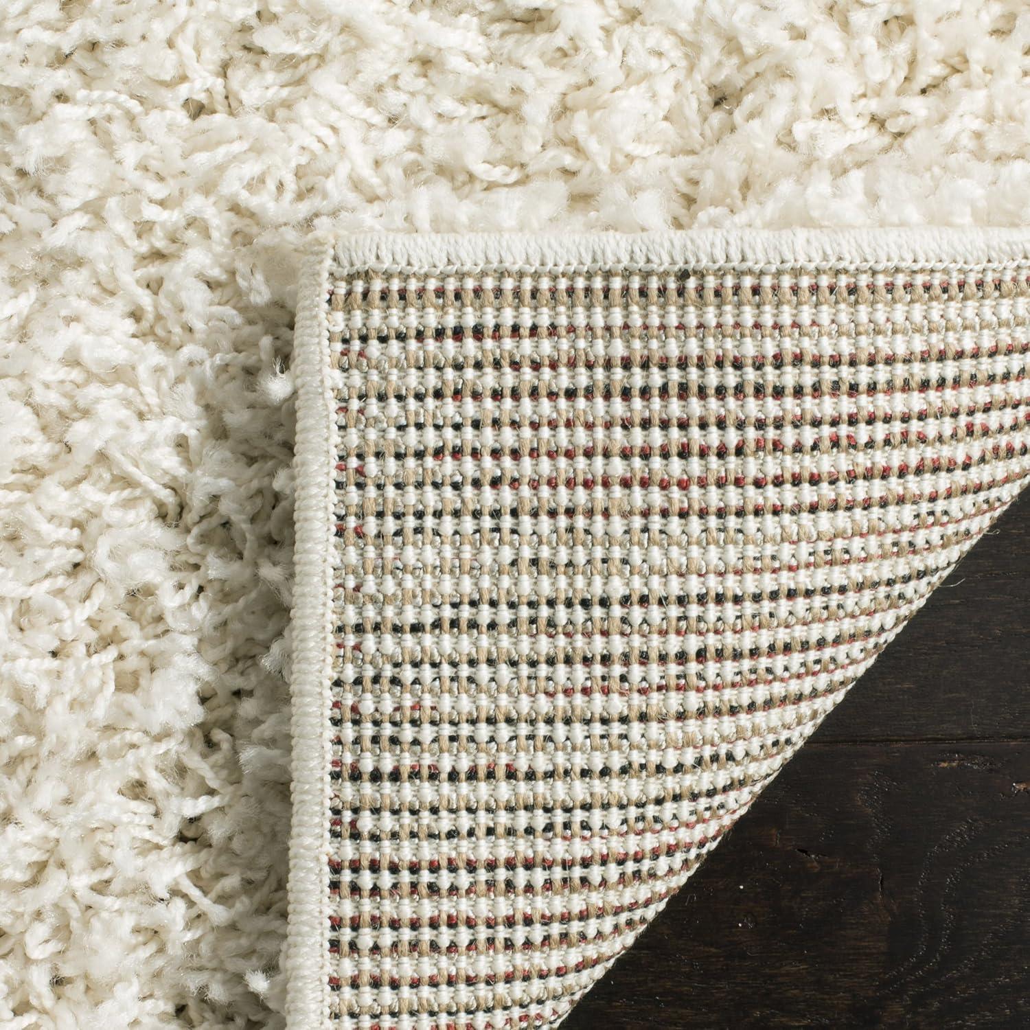 Athens Shag SGA119 Power Loomed Indoor Accent Rug - Off White - 4'x6' - Safavieh