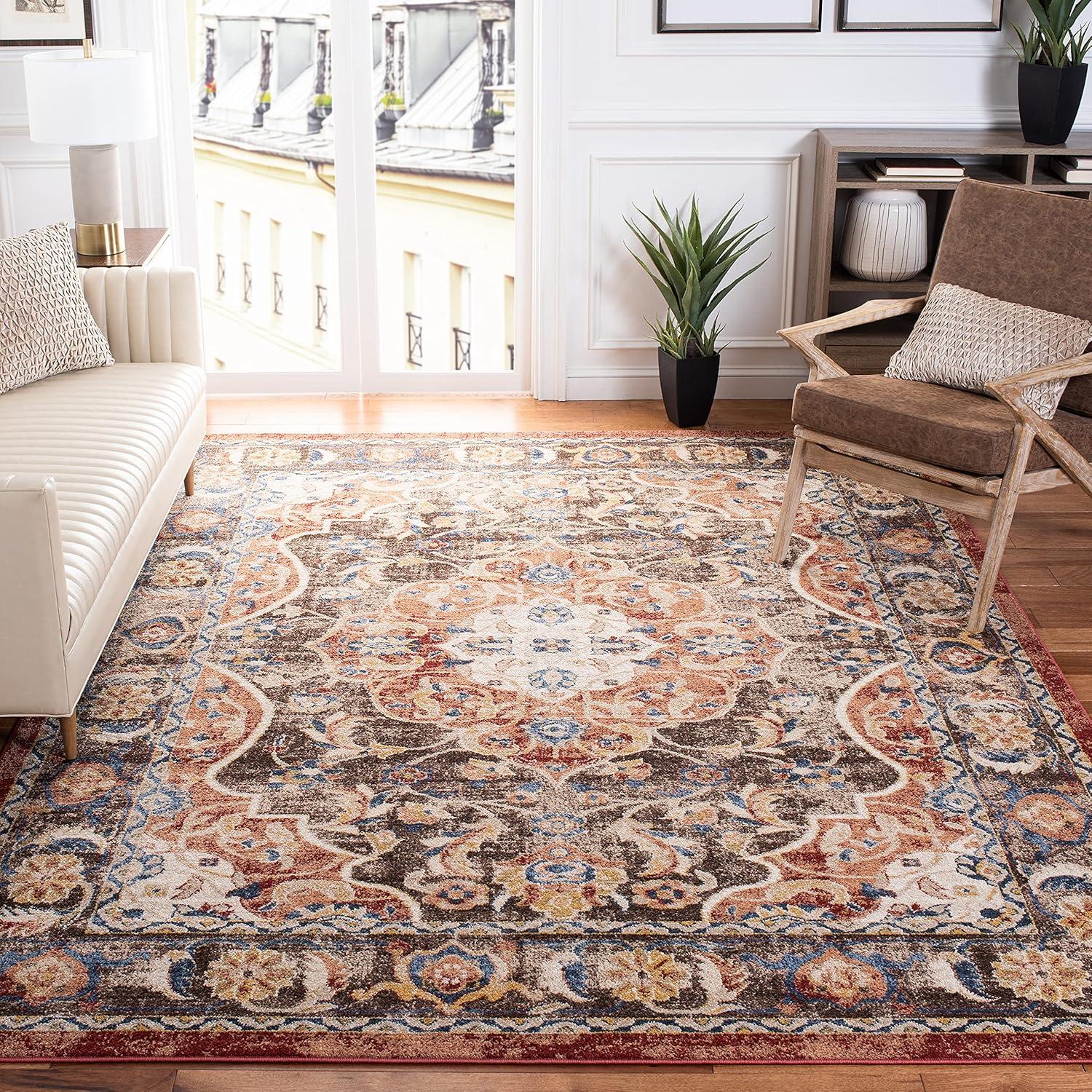 SAFAVIEH Bijar Tobin Oriental Area Rug, Brown/Rust, 11' x 15'