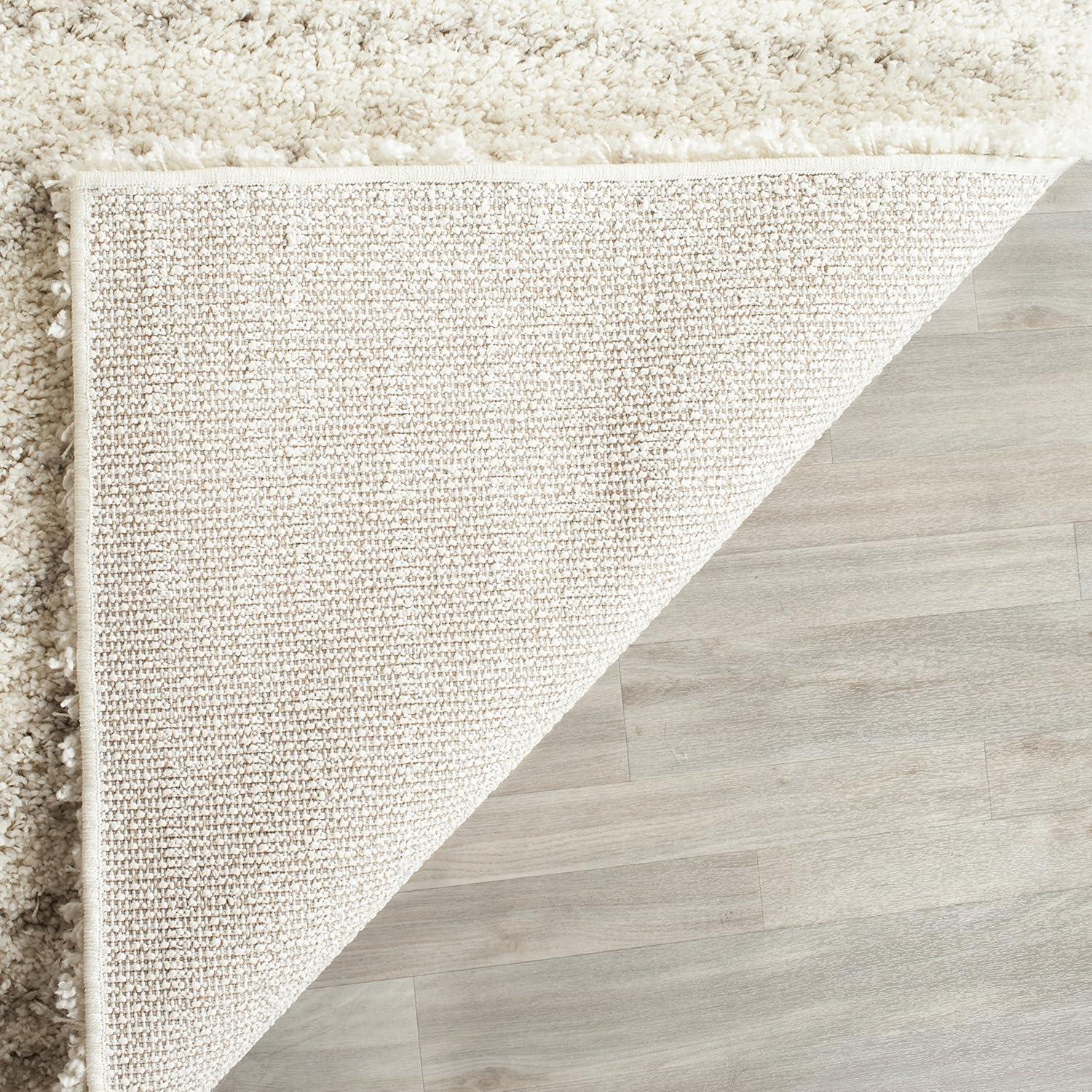 Arizona Shag ASG741 Power Loomed Indoor Runner Rug - Ivory/Beige - 2'3"x12' - Safavieh