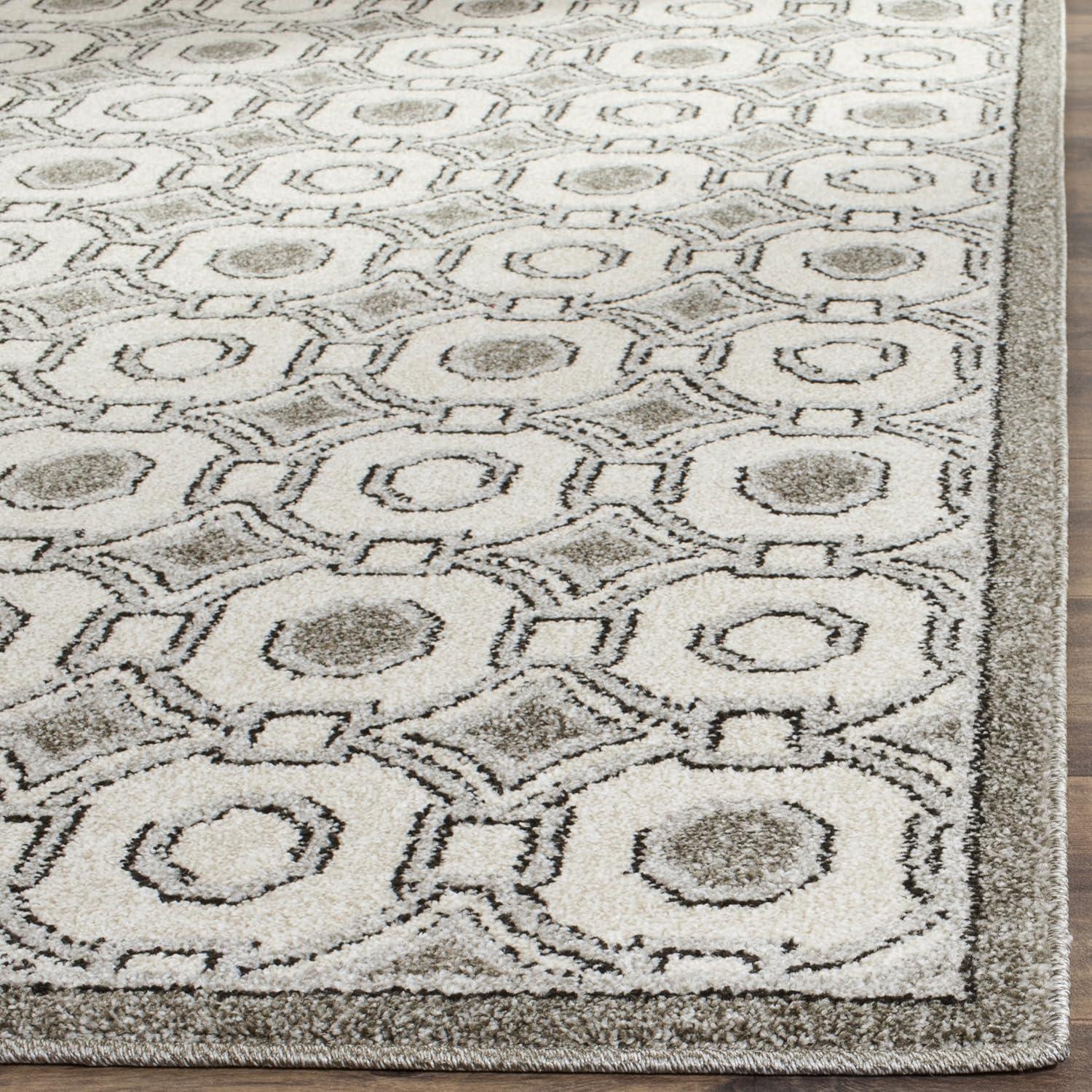 Amherst AMT431 Power Loomed Indoor Area Rug - Ivory/Grey - 4'x6' - Safavieh