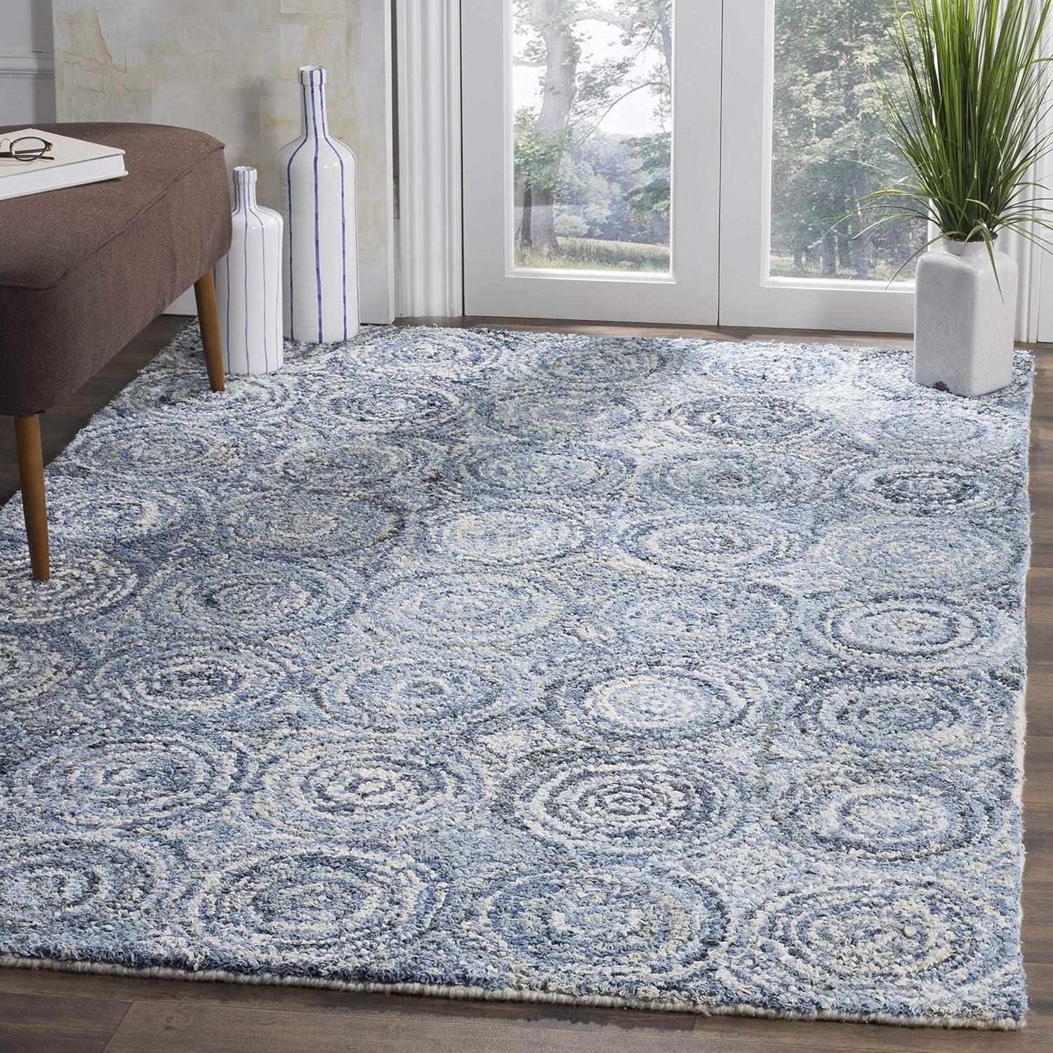 Nantucket NAN214 Hand Tufted Area Rug - Blue - 6'x9' - Safavieh.