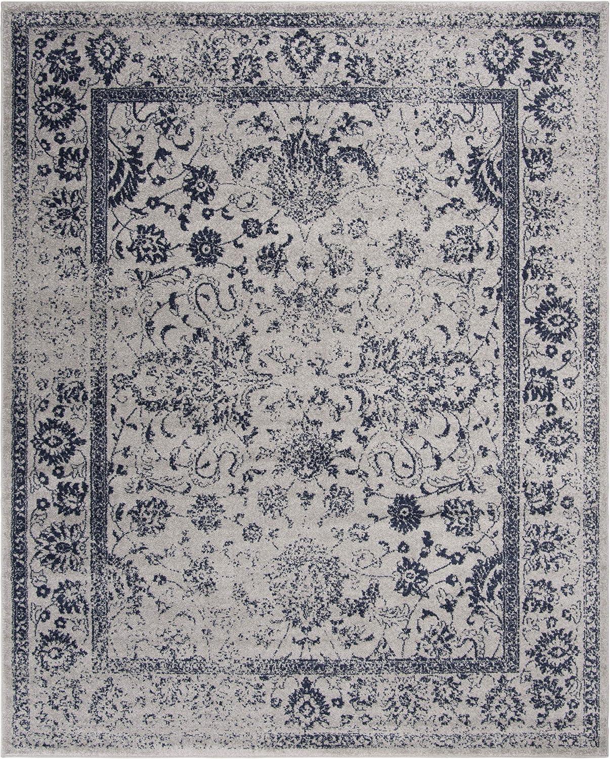 Adirondack ADR109 Machine Made Indoor Area Rug - Grey/Navy - 8'x10' - Safavieh