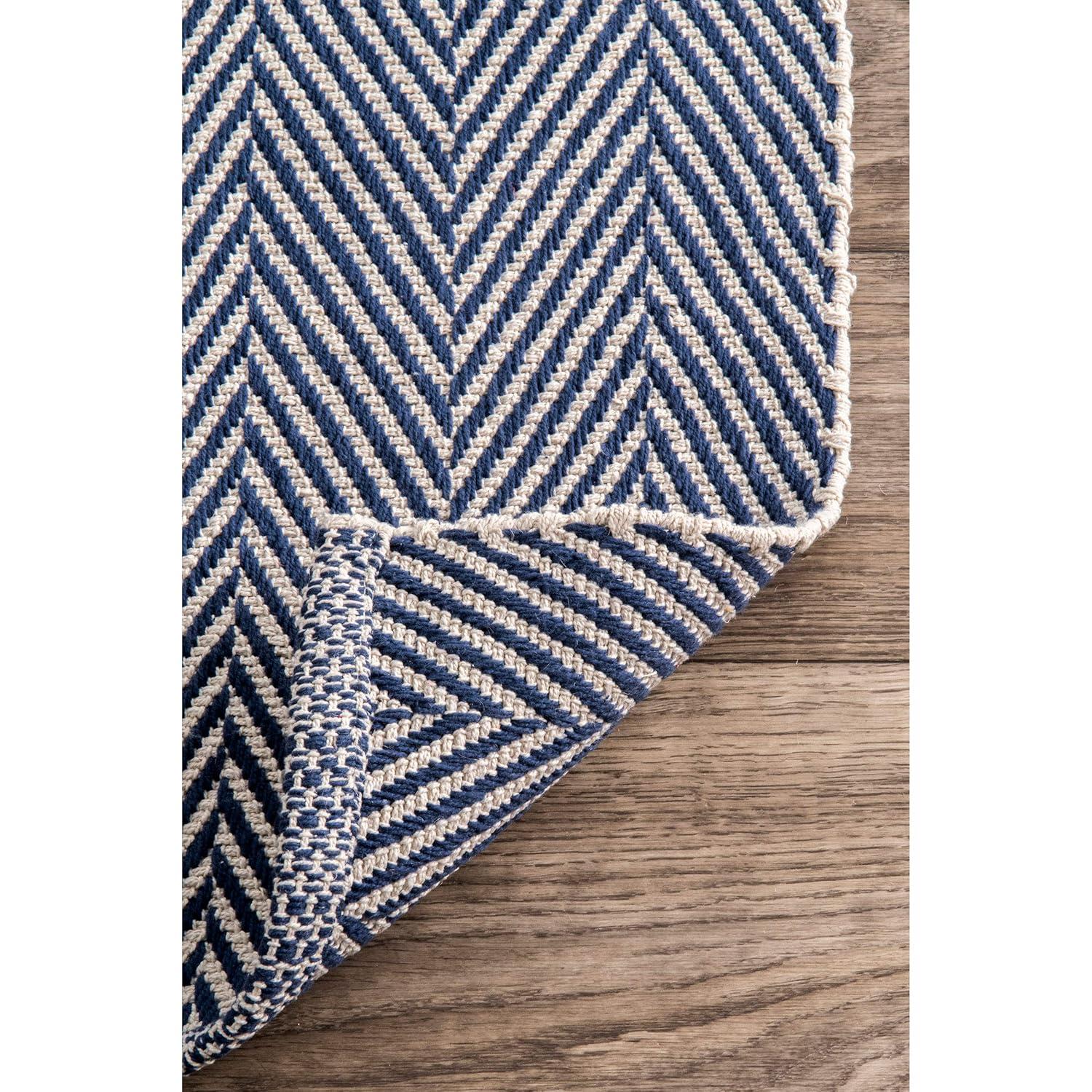 Nuloom Hand Loomed Kimberley Area Rug Navy 6' x 9'