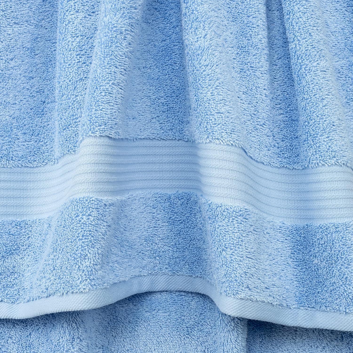 Quick-Dry, Soft & High Absorbent Washcloths Towels 13"x13" Cotton Turkish Bath Towel Set of 4 | Daily Use 100% Cotton Towels for Bathroom, Gym & More | Bathroom Towels Set (4 Pcs, Blue)