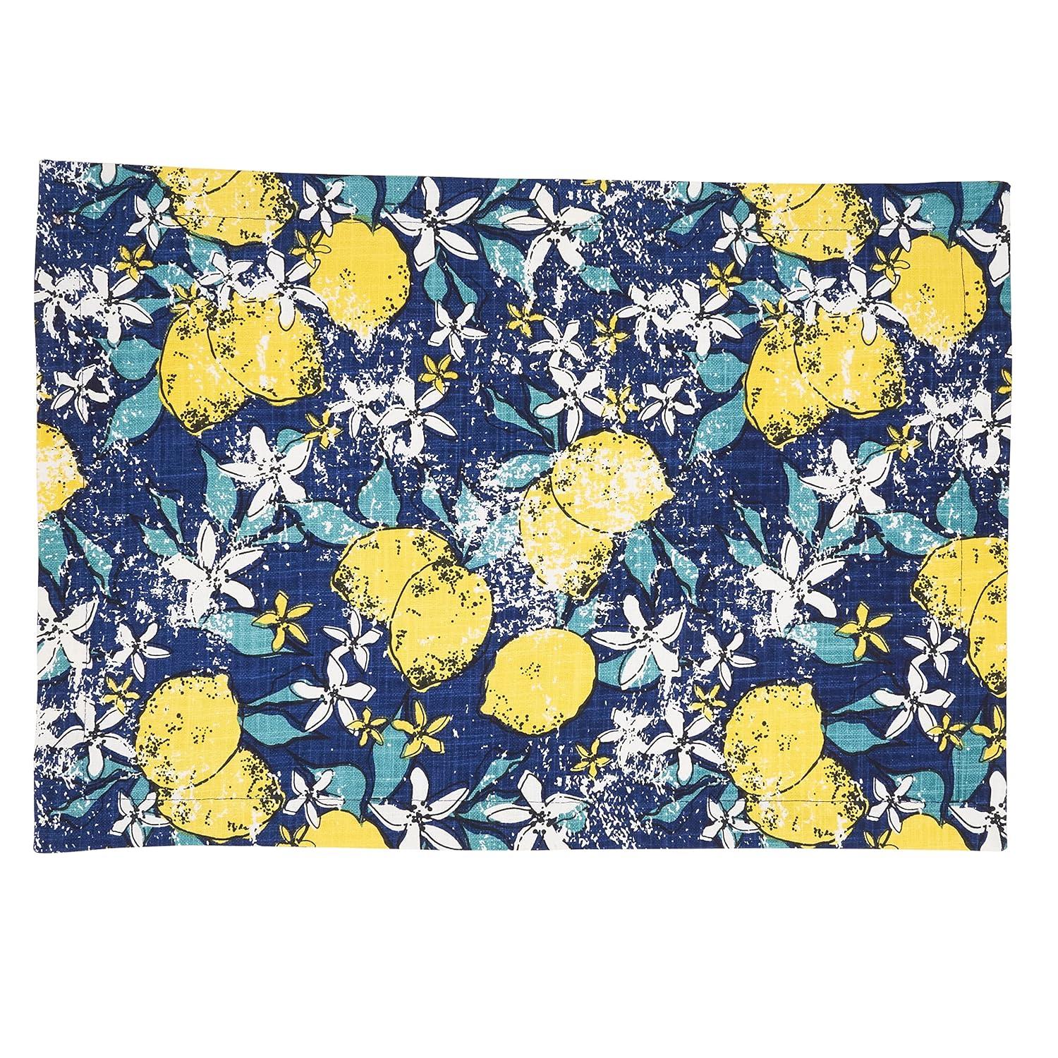 Saro Assam Collection 100% Cotton No Pattern Rectangle Placemat (Set of 4)