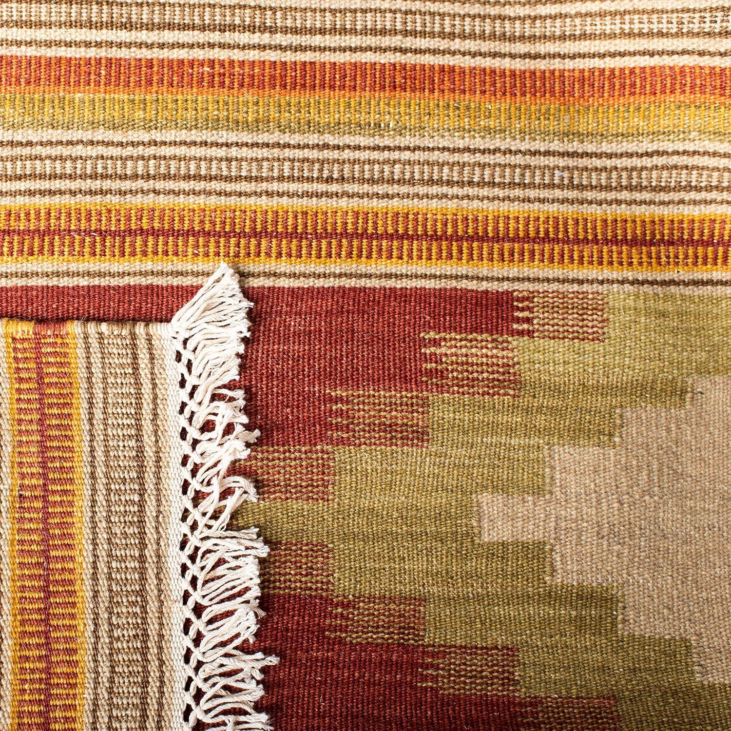 Kilim NVK177 Hand Woven Area Rug - Red/Multi - 6'x9' - Safavieh.