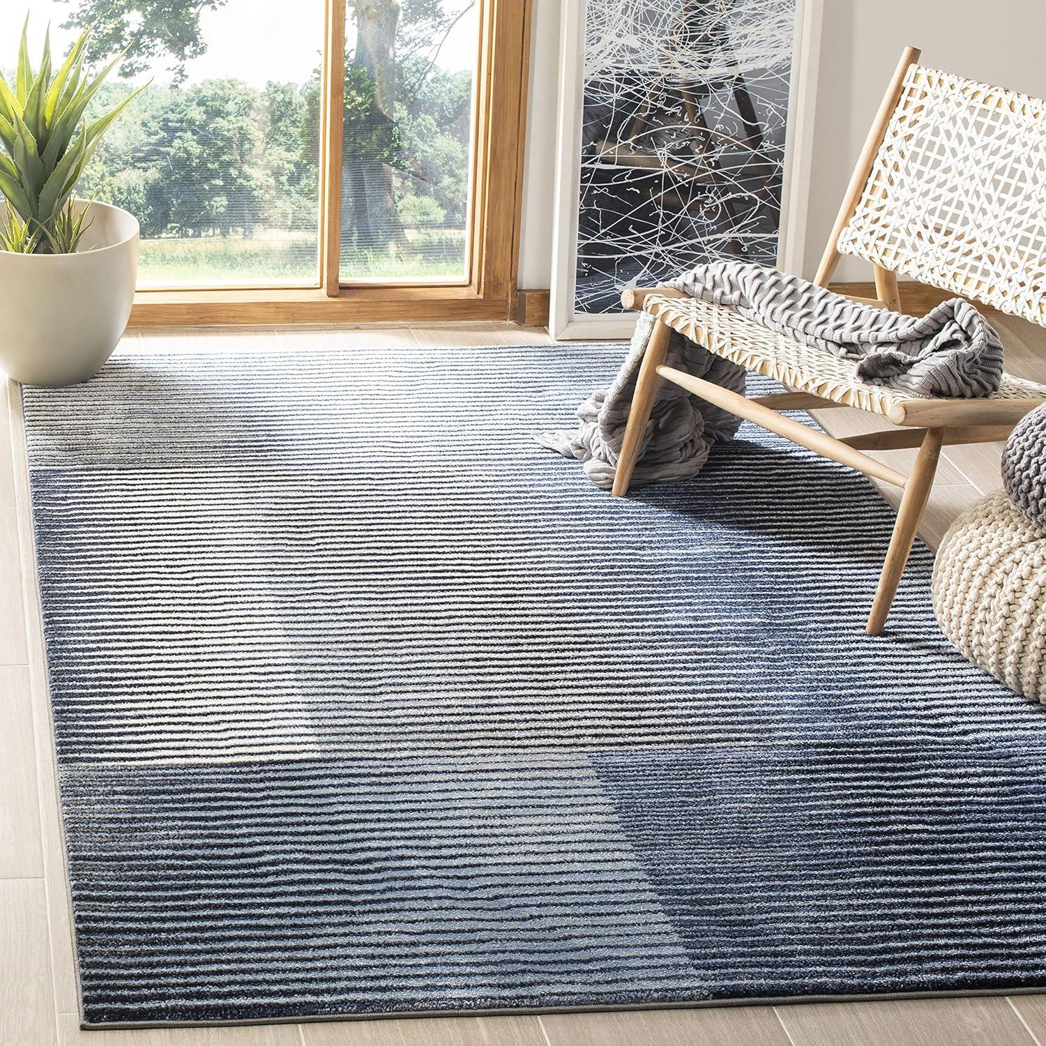 Galaxy GAL115 Power Loomed Area Rug - Blue/Navy - 8'x10' - Safavieh.